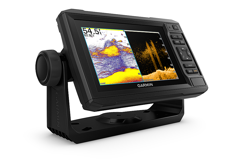Left View: Garmin - ECHOMAP UHD 64cv Chartplotter GPS - Black