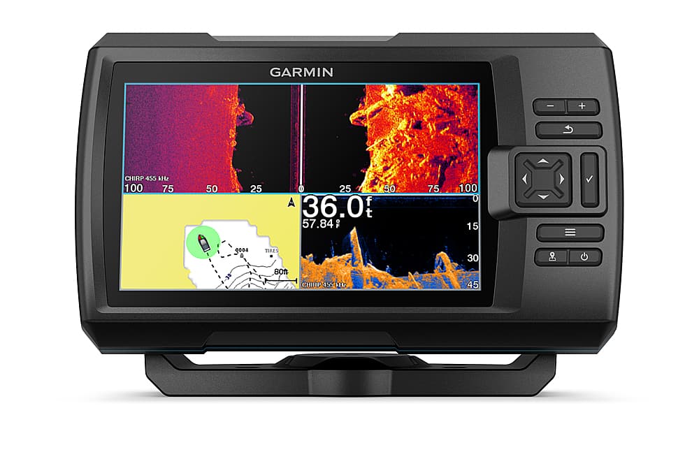Front. Garmin - STRIKER Vivid 7sv Fishfinder GPS - Black.