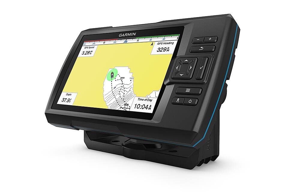 Left. Garmin - STRIKER Vivid 7cv Fishfinder GPS - Black.