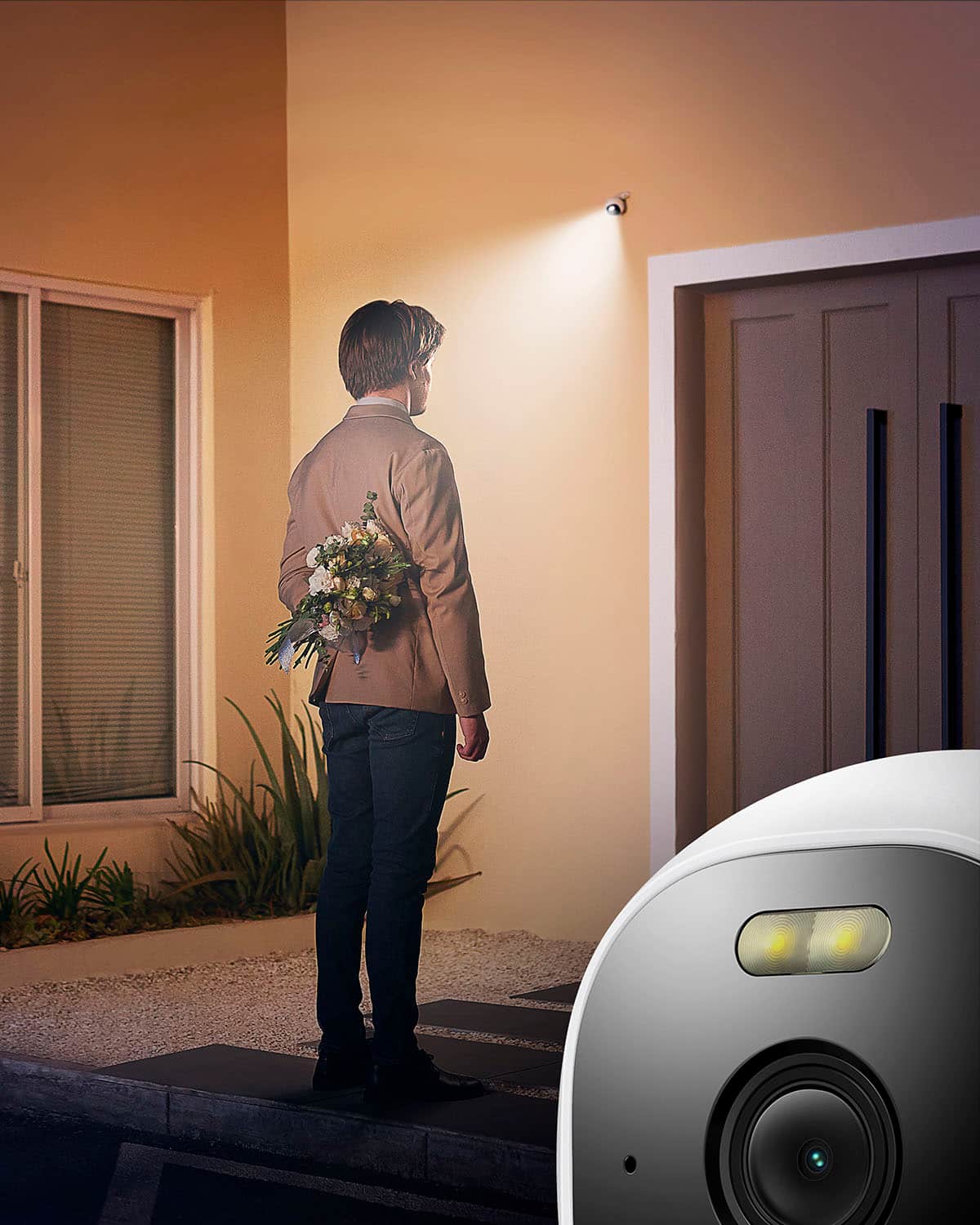 Alt View 19. eufy Security - Outdoor Cam Pro Wired 2K Spotlight Camera - White.