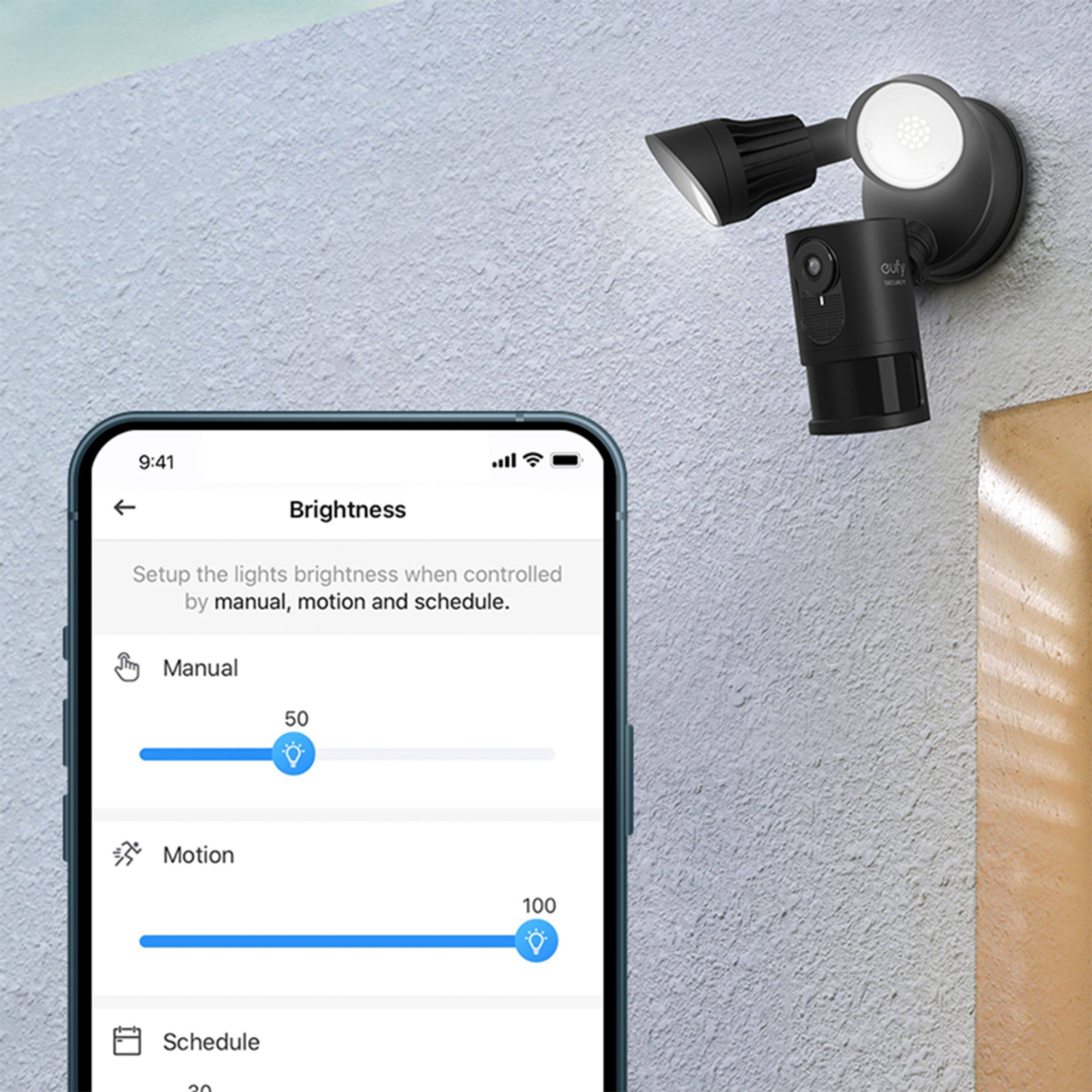 Alt View 14. eufy Security - Outdoor Wired 2K Floodlight Surveillance Camera - Black.