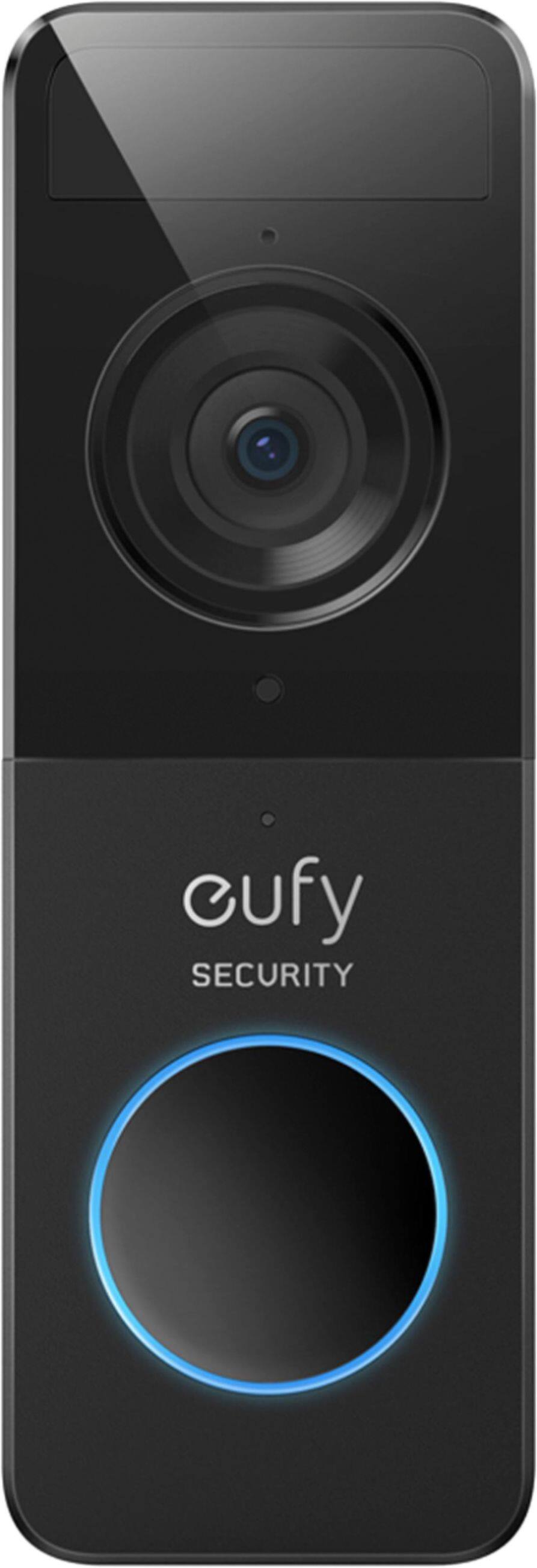 Angle. eufy Security - Smart Wi-Fi Video Doorbell Battery Operated - Black/White.