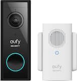 eufy - Smart Wi-Fi Video Doorbell 2K Battery Operated/Wired with Chime - White/Black