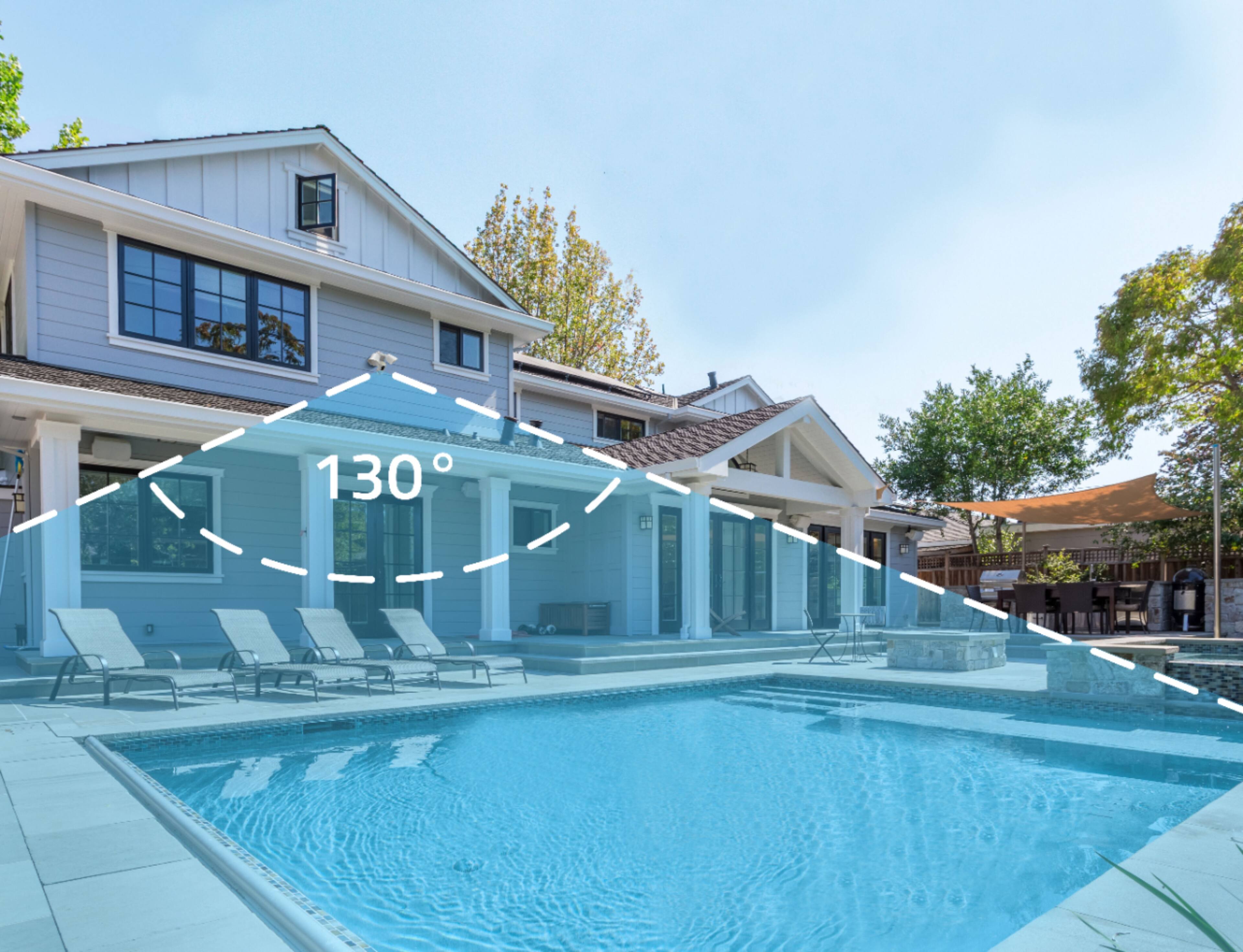 Left. eufy Security - Outdoor Wired 2K Floodlight Surveillance Camera - White.