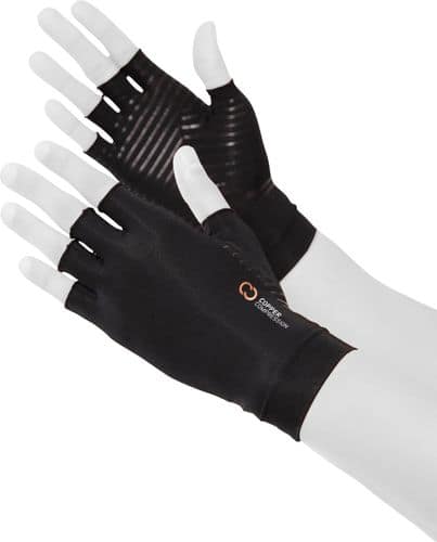  Copper Compression - Copper Infused Arthritis Half Finger Gloves - Large/X-Large - BS4