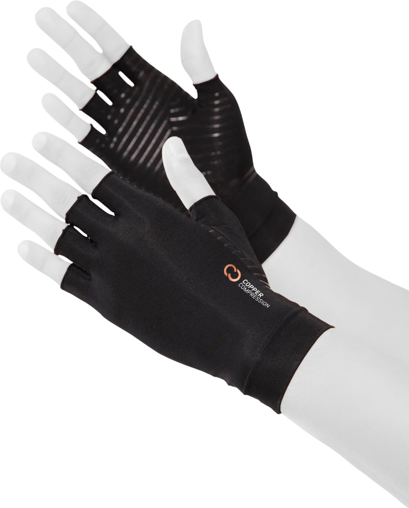 Copper Compression Copper Infused Arthritis Half Finger Gloves Small/Medium  BS3 CCCHFG/BS3 - Best Buy