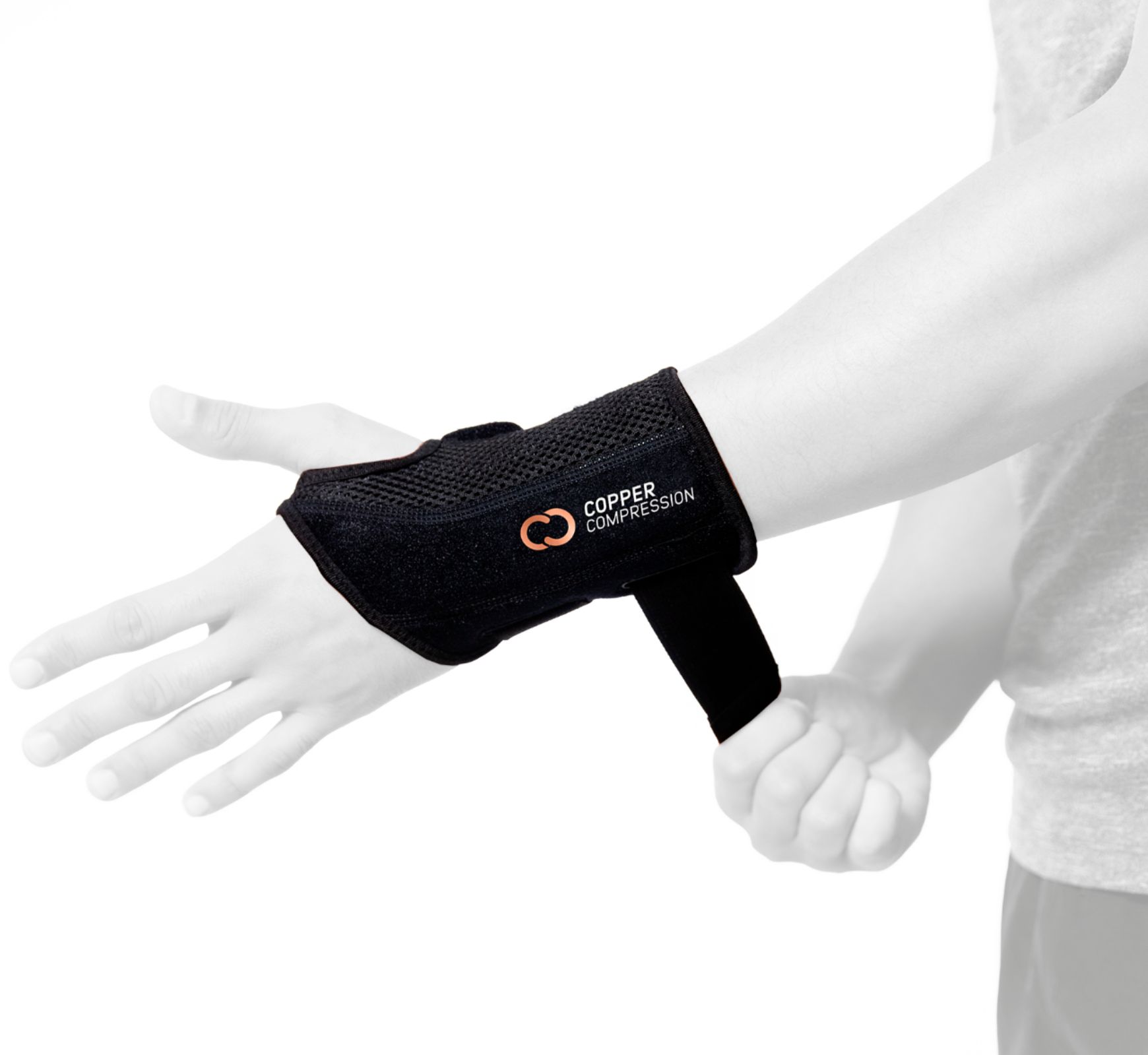 Best Buy: Copper Compression Copper Infused Wrist Brace Left Small