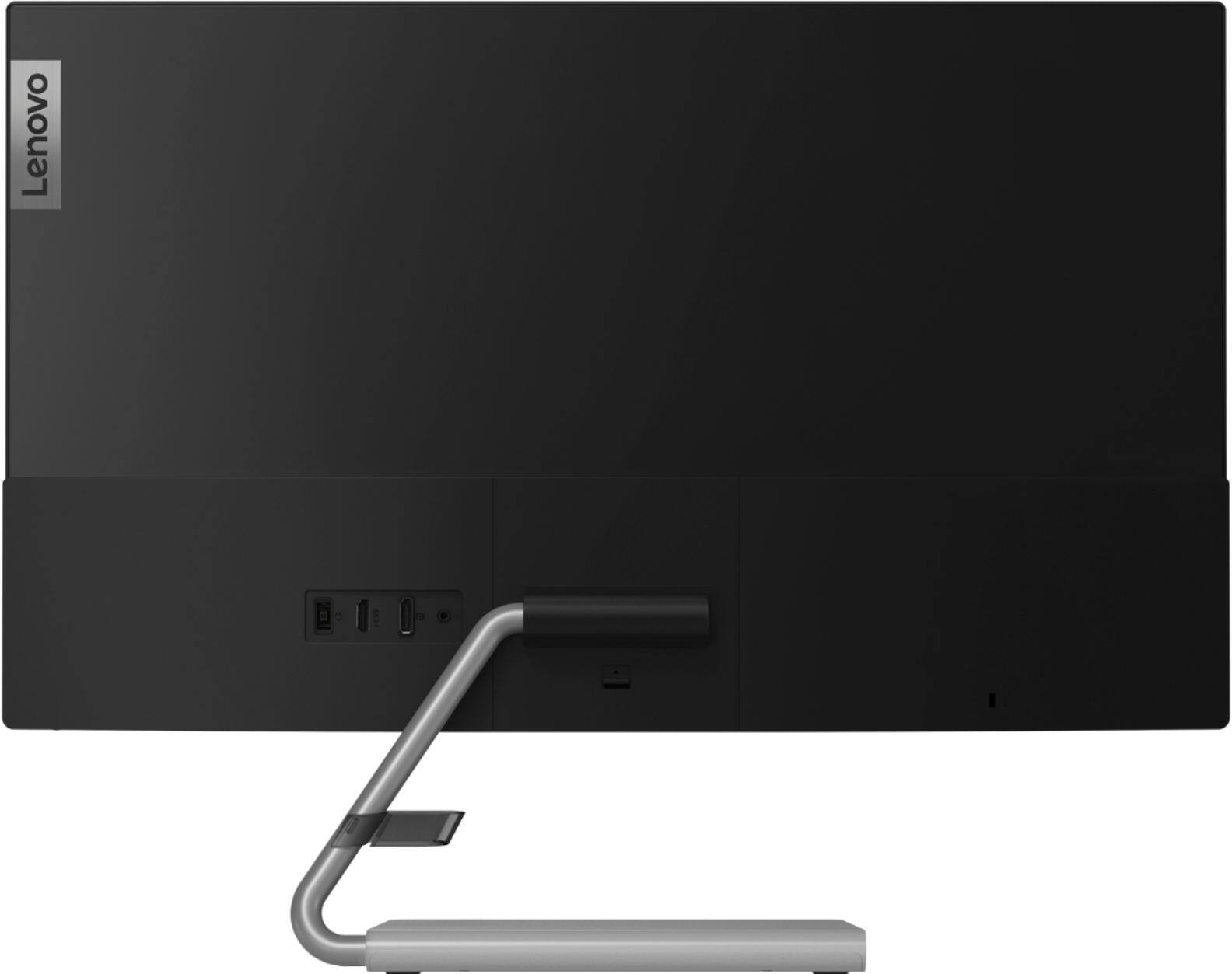 Back. Lenovo - Geek Squad Certified Refurbished Q27q-1L 27" IPS LED QHD FreeSync Monitor (DisplayPort, HDMI) - Black.