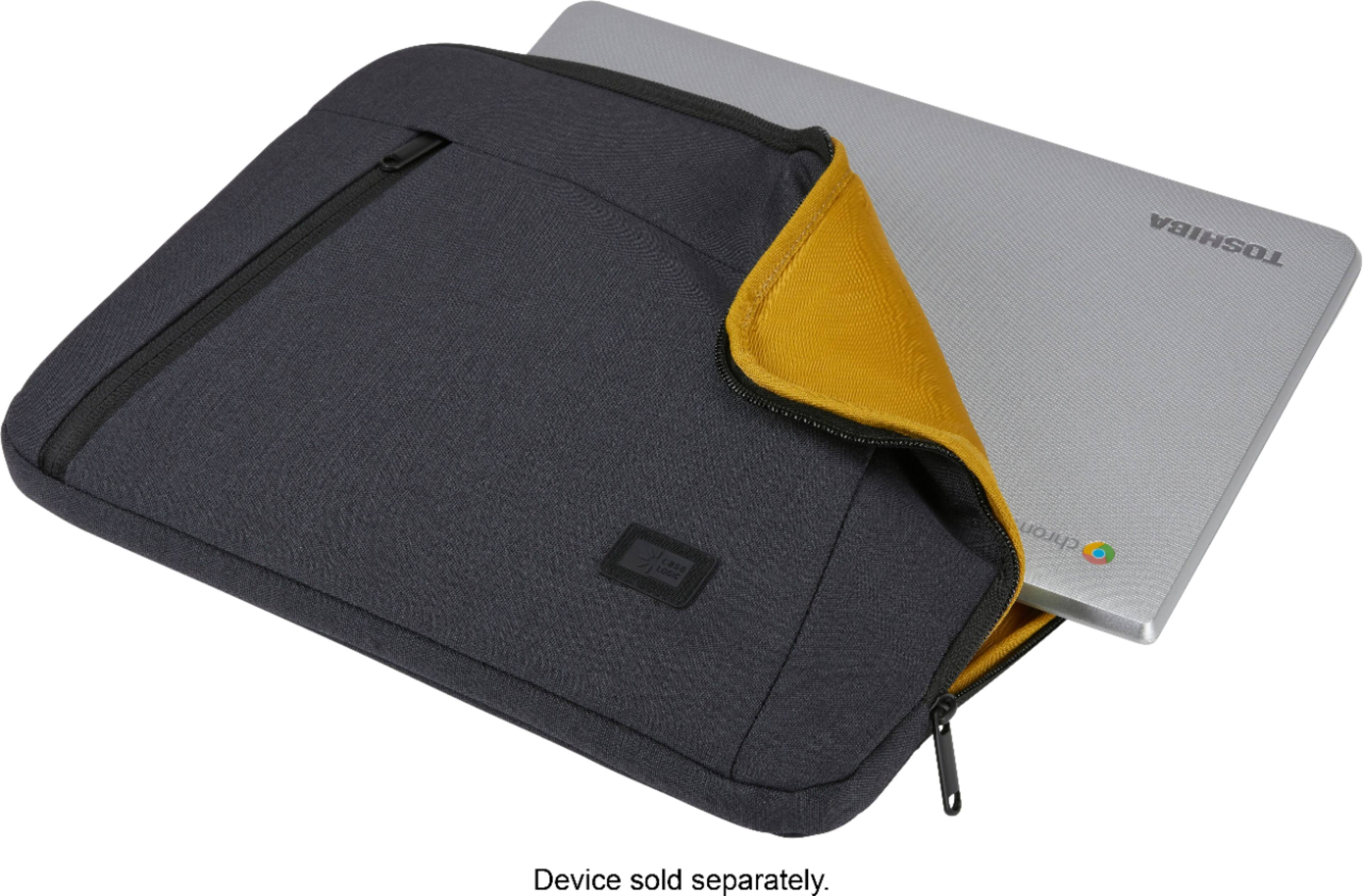 Alt View 11. Case Logic - Ashton 13” Laptop Sleeve Laptop Case and Tablet Sleeve with Padded Interior and Zippered Pocket for Accessories - Black.