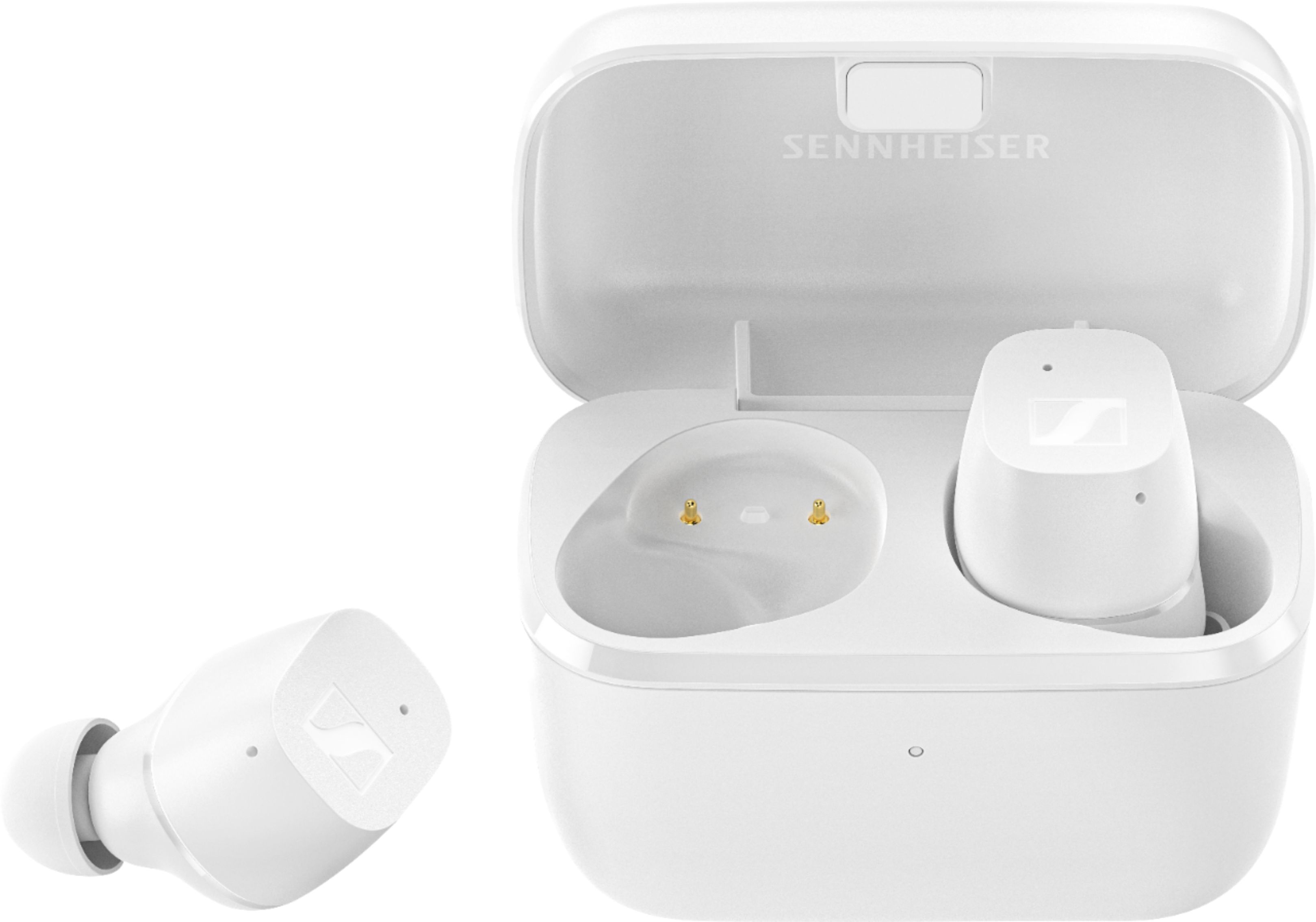 Angle View: Sennheiser - CX True Wireless Earbud Headphones - White