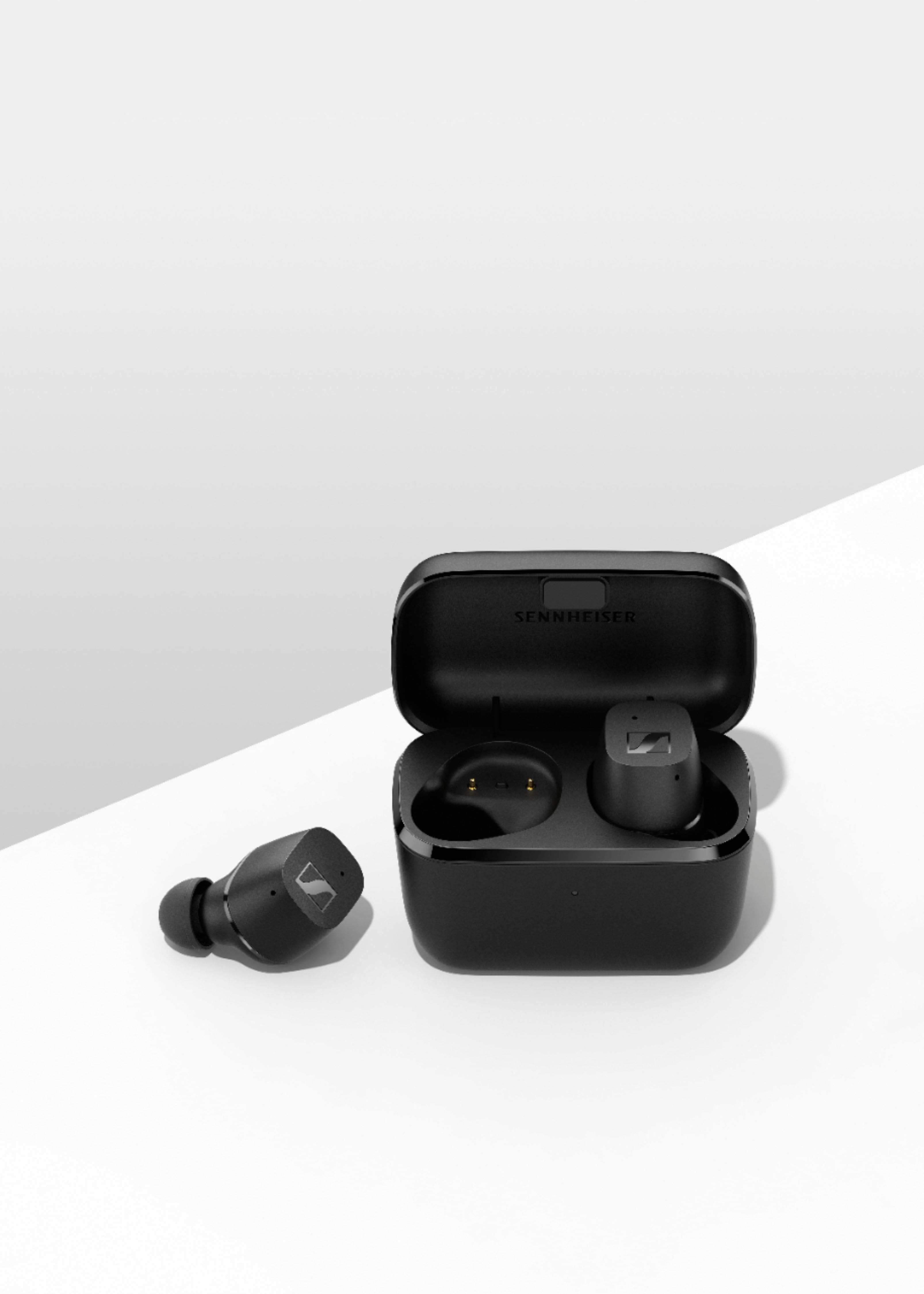 Alt View 16. Sennheiser - CX True Wireless Earbud Headphones - Black.