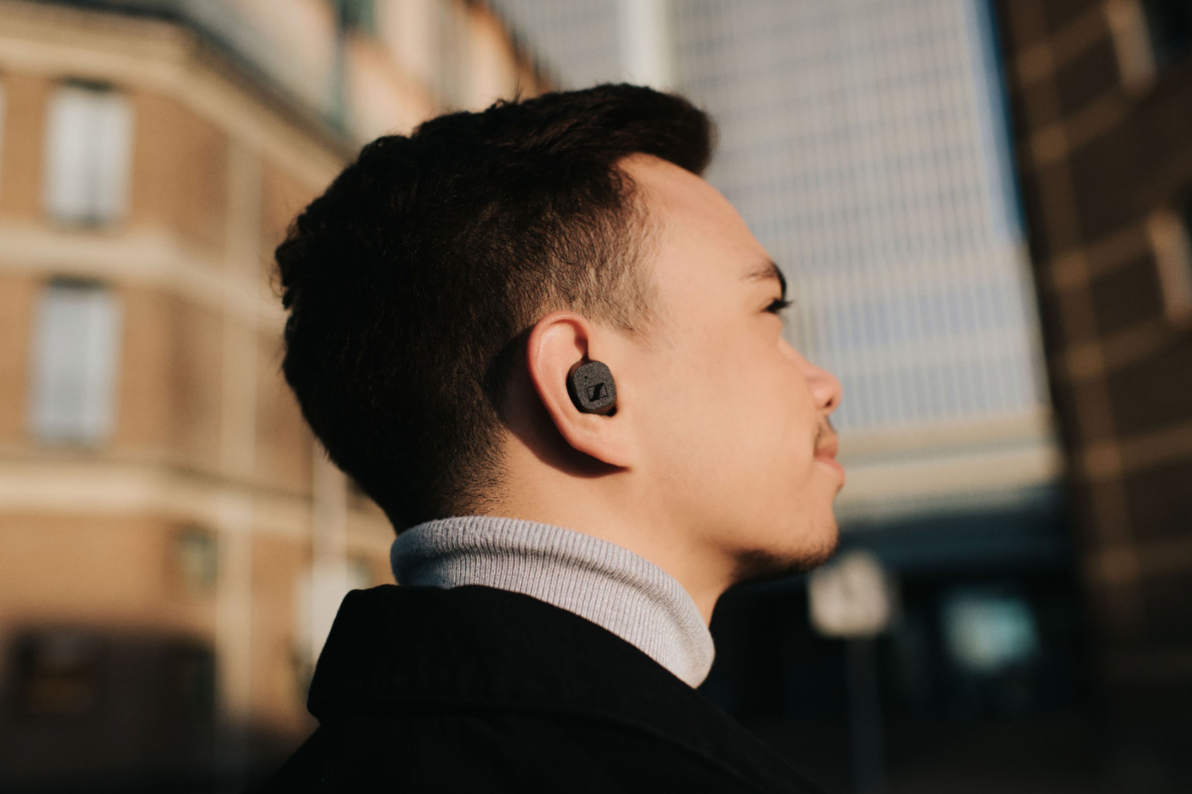 Alt View 18. Sennheiser - CX True Wireless Earbud Headphones - Black.