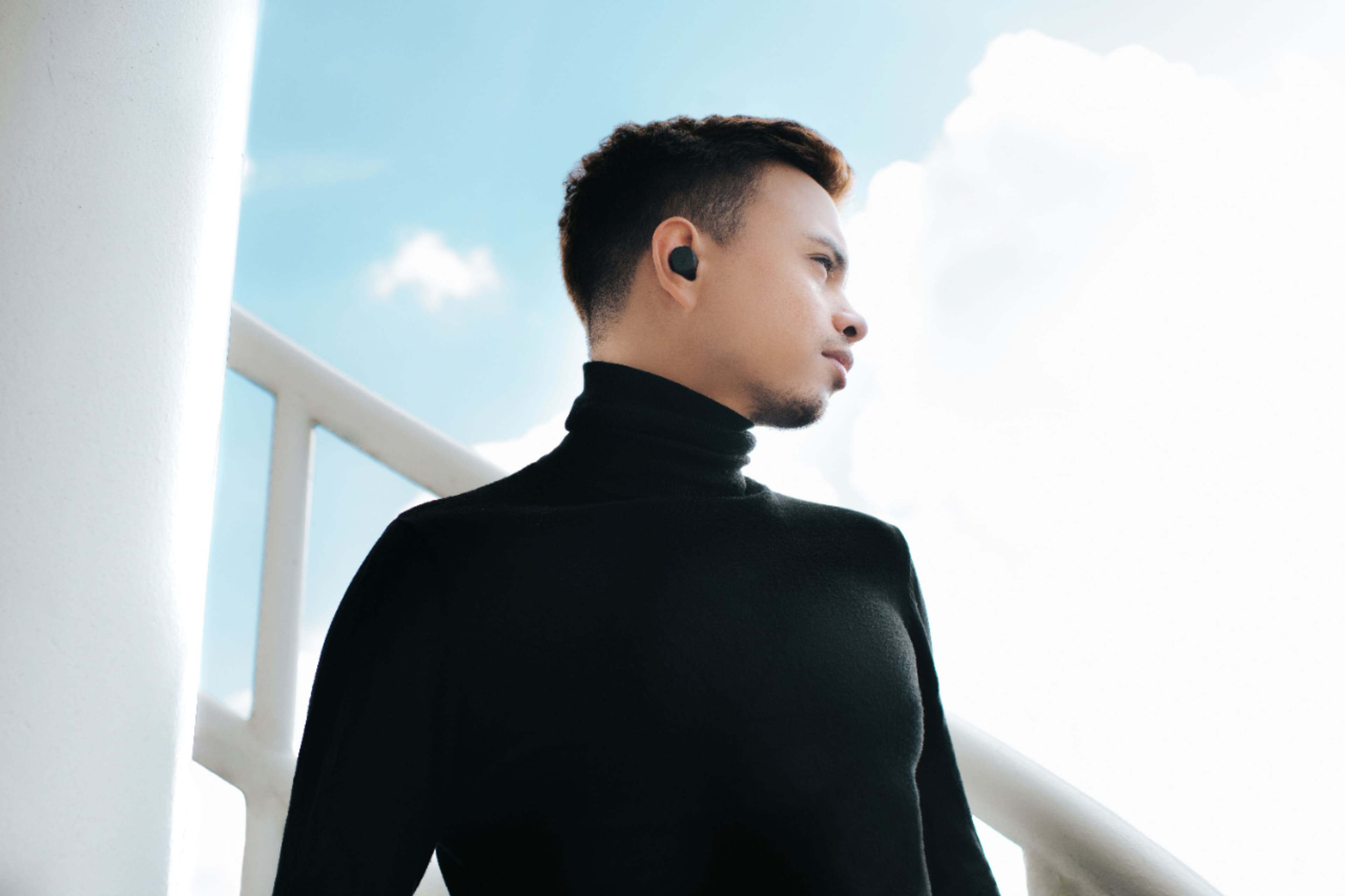 Alt View 19. Sennheiser - CX True Wireless Earbud Headphones - Black.