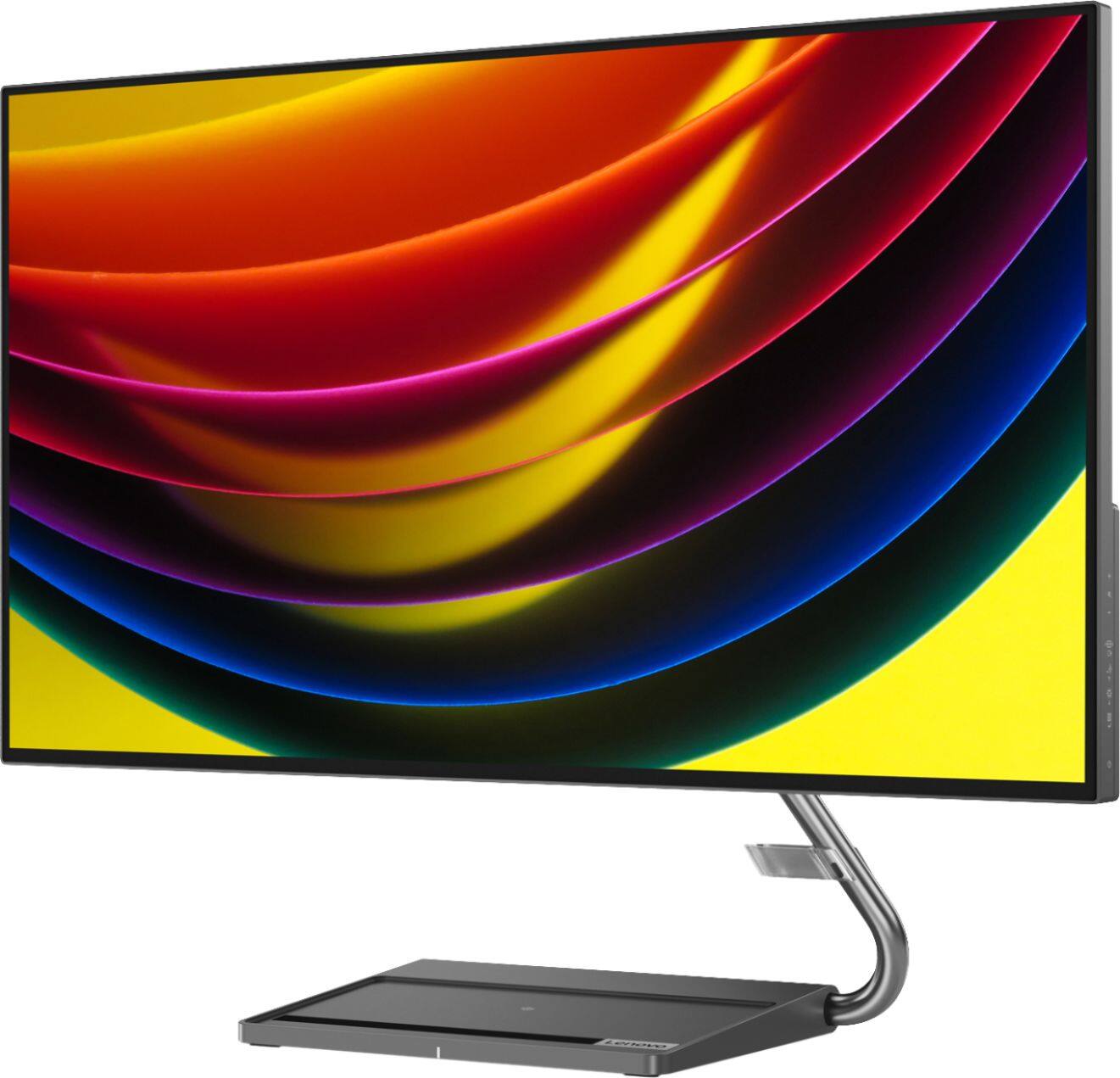 Alt View 11. Lenovo - Geek Squad Certified Refurbished Qreator 27 27" IPS LED UHD FreeSync Monitor In-Panel Speakers Wireless Charging - Black.