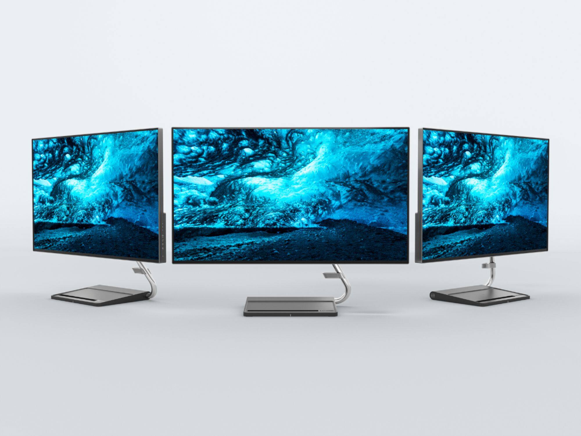 Alt View 25. Lenovo - Geek Squad Certified Refurbished Qreator 27 27" IPS LED UHD FreeSync Monitor In-Panel Speakers Wireless Charging - Black.