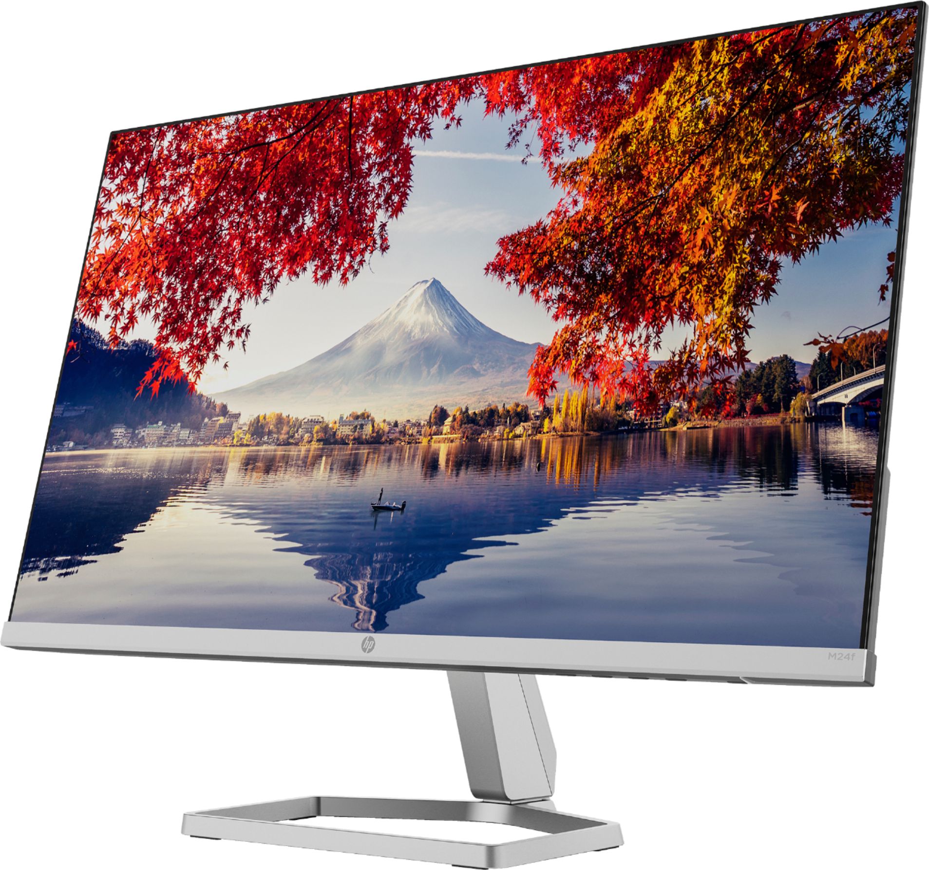 Angle View: HP - Geek Squad Certified Refurbished 24" IPS LED FHD FreeSync Monitor - Silver And Black
