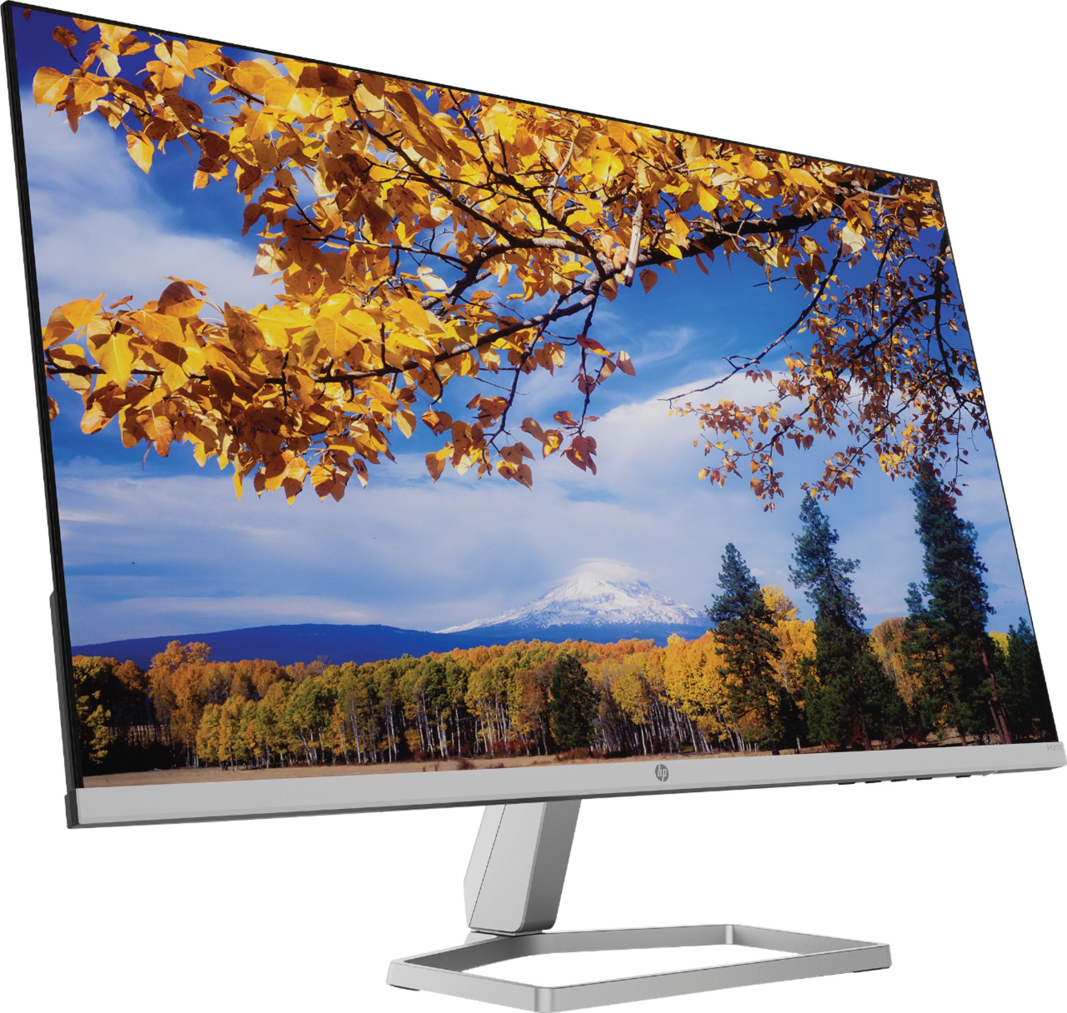 Left View: HP - Geek Squad Certified Refurbished 27" IPS LED FHD FreeSync Monitor - Silver And Black