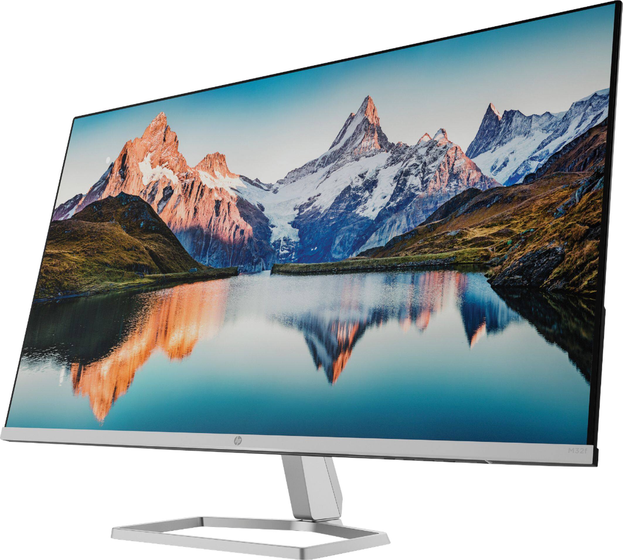 Angle View: HP - Geek Squad Certified Refurbished 31.5" IPS LED FHD FreeSync Monitor - Silver & Black