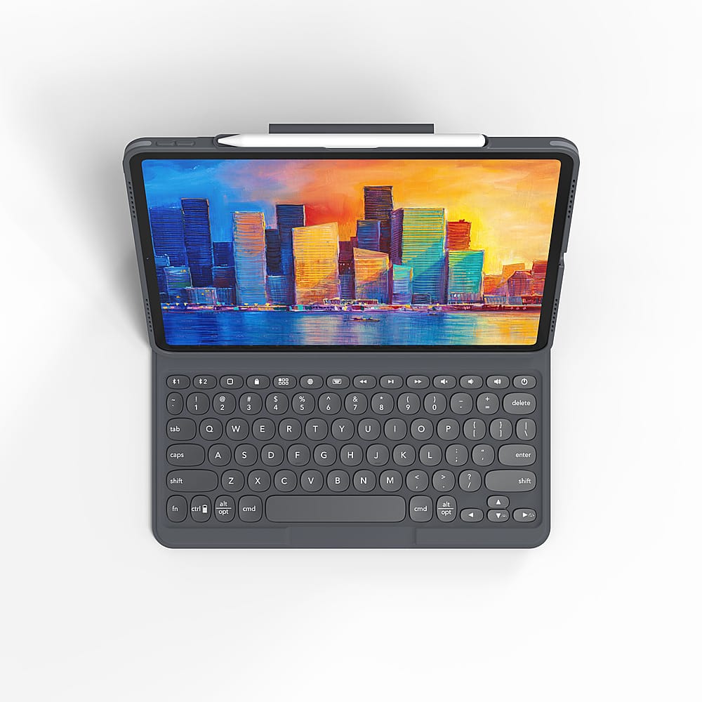 Alt View 13. ZAGG - Pro Keys Wireless Keyboard & Detachable Case for Apple iPad Pro 11" (1st, 2nd, 3rd, and 4th gen, iPad Air 6th gen, 11") - Black.