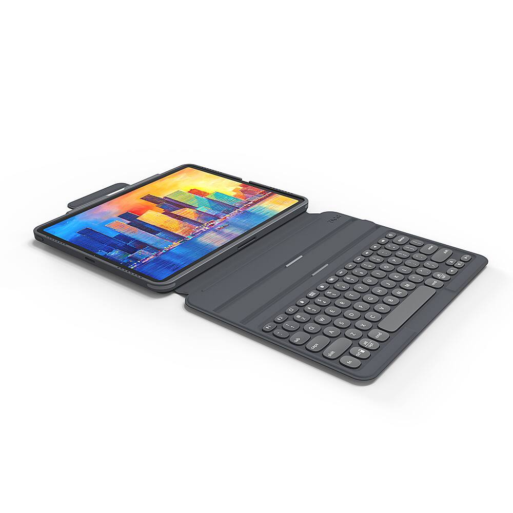 Alt View 14. ZAGG - Pro Keys Wireless Keyboard & Detachable Case for Apple iPad Pro 11" (1st, 2nd, 3rd, and 4th gen, iPad Air 6th gen, 11") - Black.