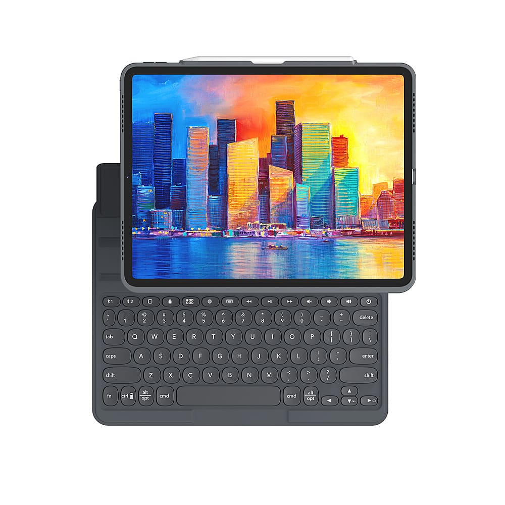 Alt View 16. ZAGG - Pro Keys Wireless Keyboard & Detachable Case for Apple iPad Pro 11" (1st, 2nd, 3rd, and 4th gen, iPad Air 6th gen, 11") - Black.
