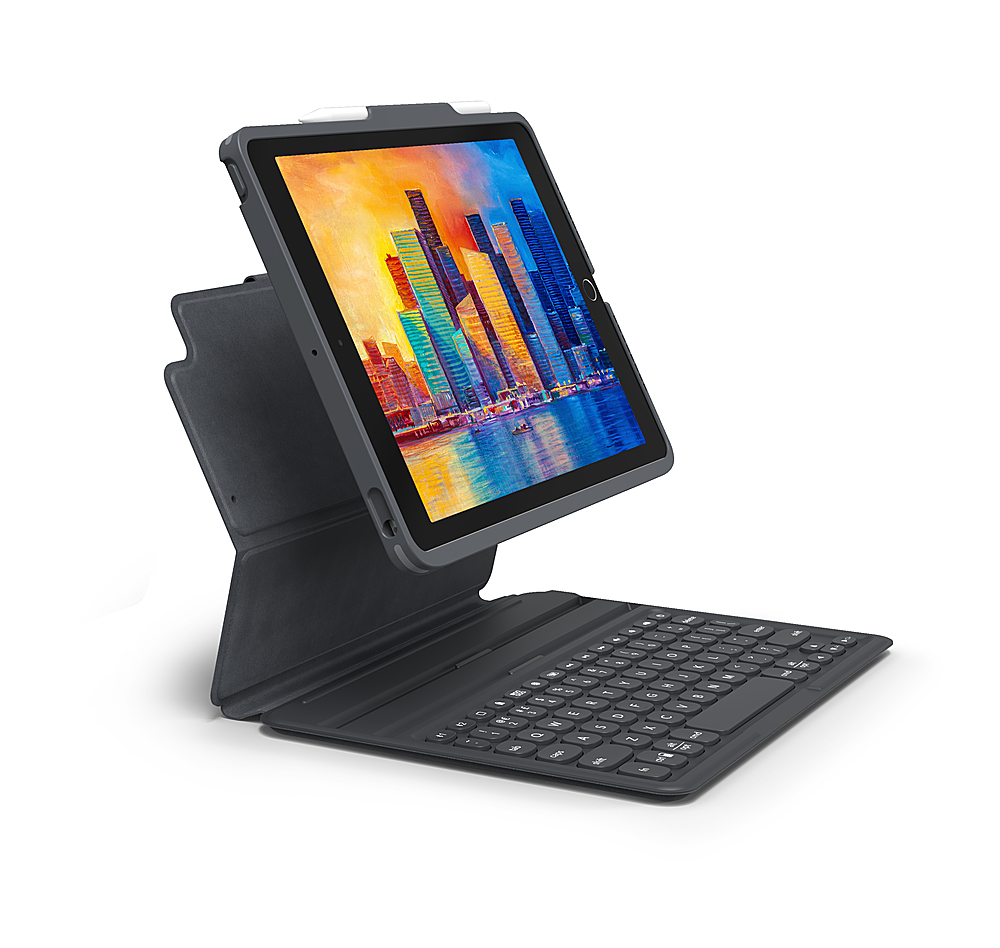 ZAGG - Pro Keys Wireless Keyboard & Case for Apple iPad 10.2" (7th, 8th, 9th Gen) - Black