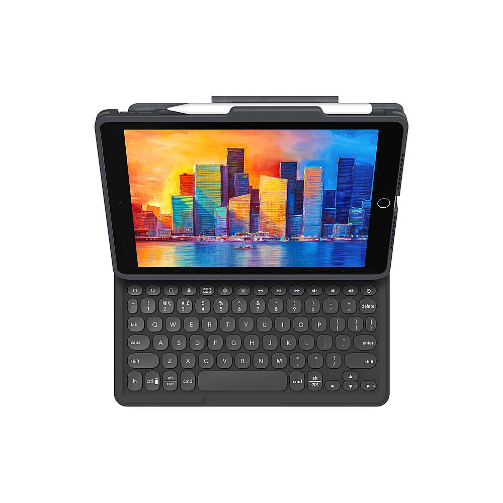 Alt View 12. ZAGG - Pro Keys Wireless Keyboard & Case for Apple iPad 10.2" (7th, 8th, 9th Gen) - Black.