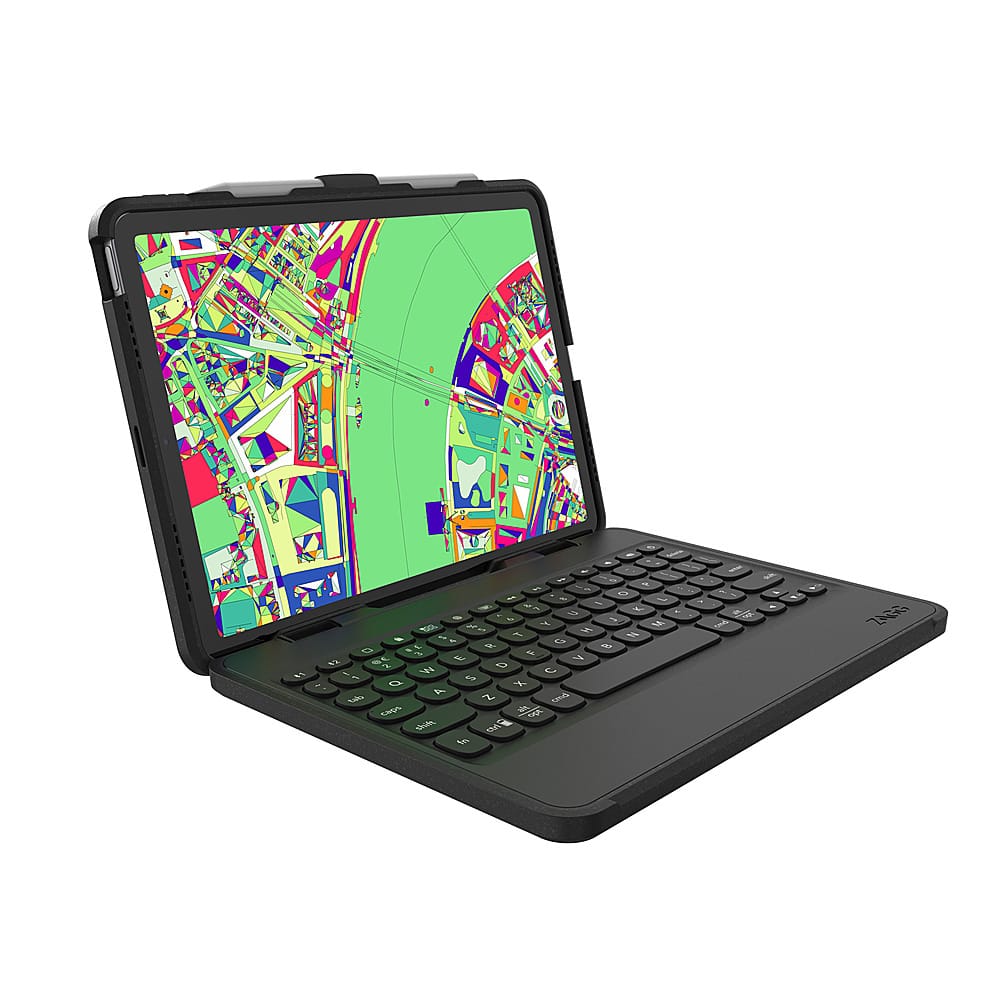 ZAGG - Rugged Book Wireless Keyboard & Detachable Case for Apple iPad Air 10.9" (2020, 2022) and iPad Pro 11" (2018-2022) - Black - Alt_View_Zoom_11