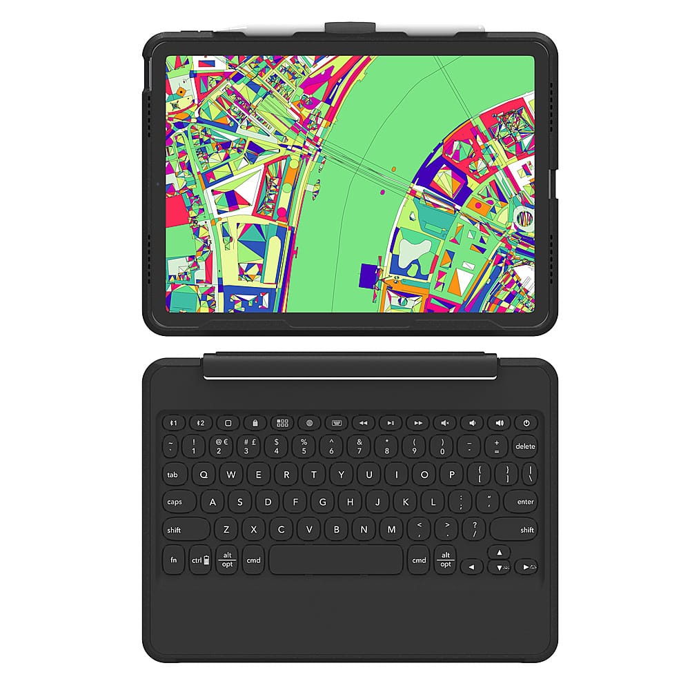 Alt View 12. ZAGG - Rugged Book Wireless Keyboard & Detachable Case for Apple iPad Air 10.9" (2020, 2022) and iPad Pro 11" (2018-2022) - Black.