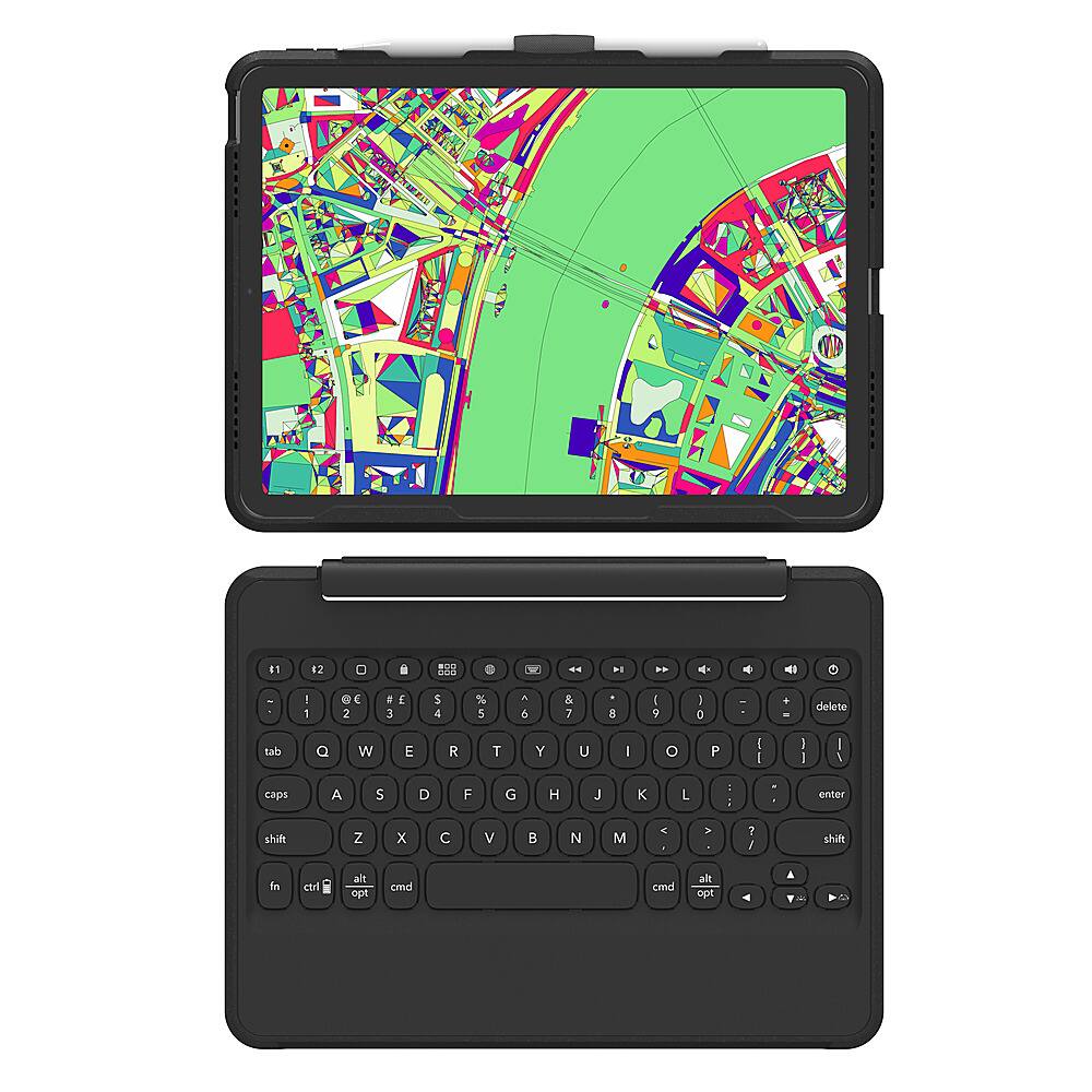 Alt View 12. ZAGG - Rugged Book Wireless Keyboard & Detachable Case for Apple iPad Air 10.9" (2020, 2022) and iPad Pro 11" (2018-2022) - Black.