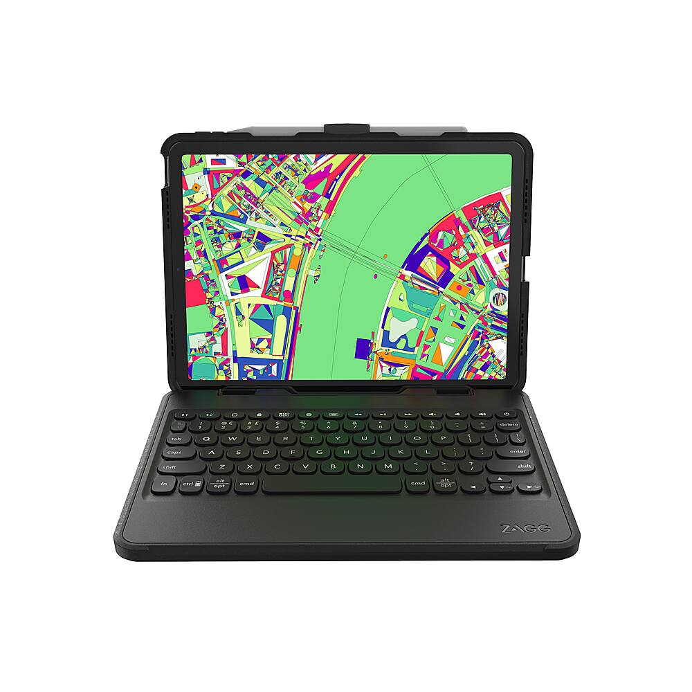 Alt View 15. ZAGG - Rugged Book Wireless Keyboard & Detachable Case for Apple iPad Air 10.9" (2020, 2022) and iPad Pro 11" (2018-2022) - Black.