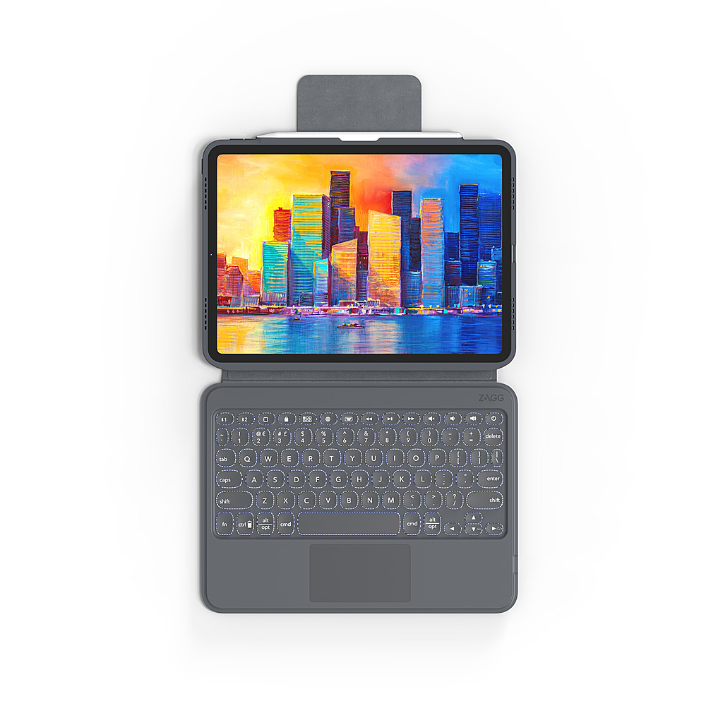 Zagg Pro Keys Wireless Keyboard With Trackpad Bookcase iPad Pro 11 inch  (2018/2020/2021/2022) / iPad Air (2020) grey