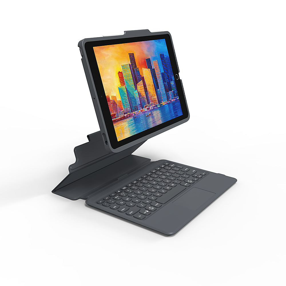 ZAGG - Pro Keys with Trackpad Wireless Keyboard & Case for Apple iPad 10.2" (7th, 8th, 9th Gen) - Black