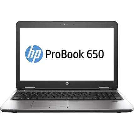 Front. HP - Geek Squad Certified Refurbished ProBook 15.6" Laptop - Intel Core i7 - 8GB Memory - 256GB Solid State Drive - Black.