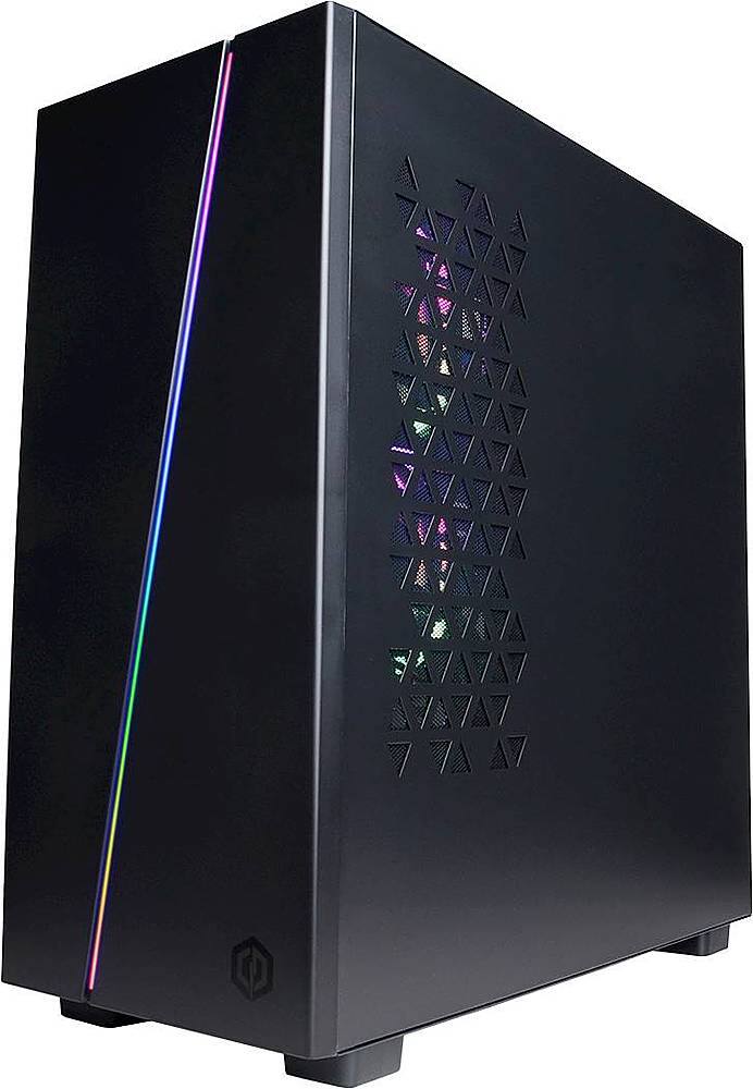 Left View: CyberPowerPC - Gamer Xtreme Gaming Desktop - Intel Core i5-11700F - 32GB Memory - NVIDIA GeForce RTX 3060 - 1TB SSD - Black