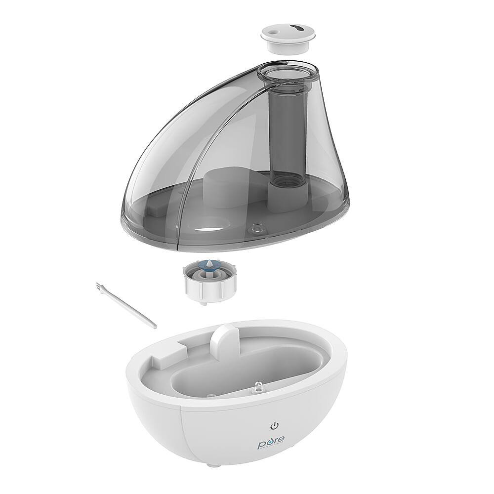Alt View 13. Pure Enrichment - MistAir Silver 0.4 Gal. Ultrasonic Cool Mist Humidifier - White.
