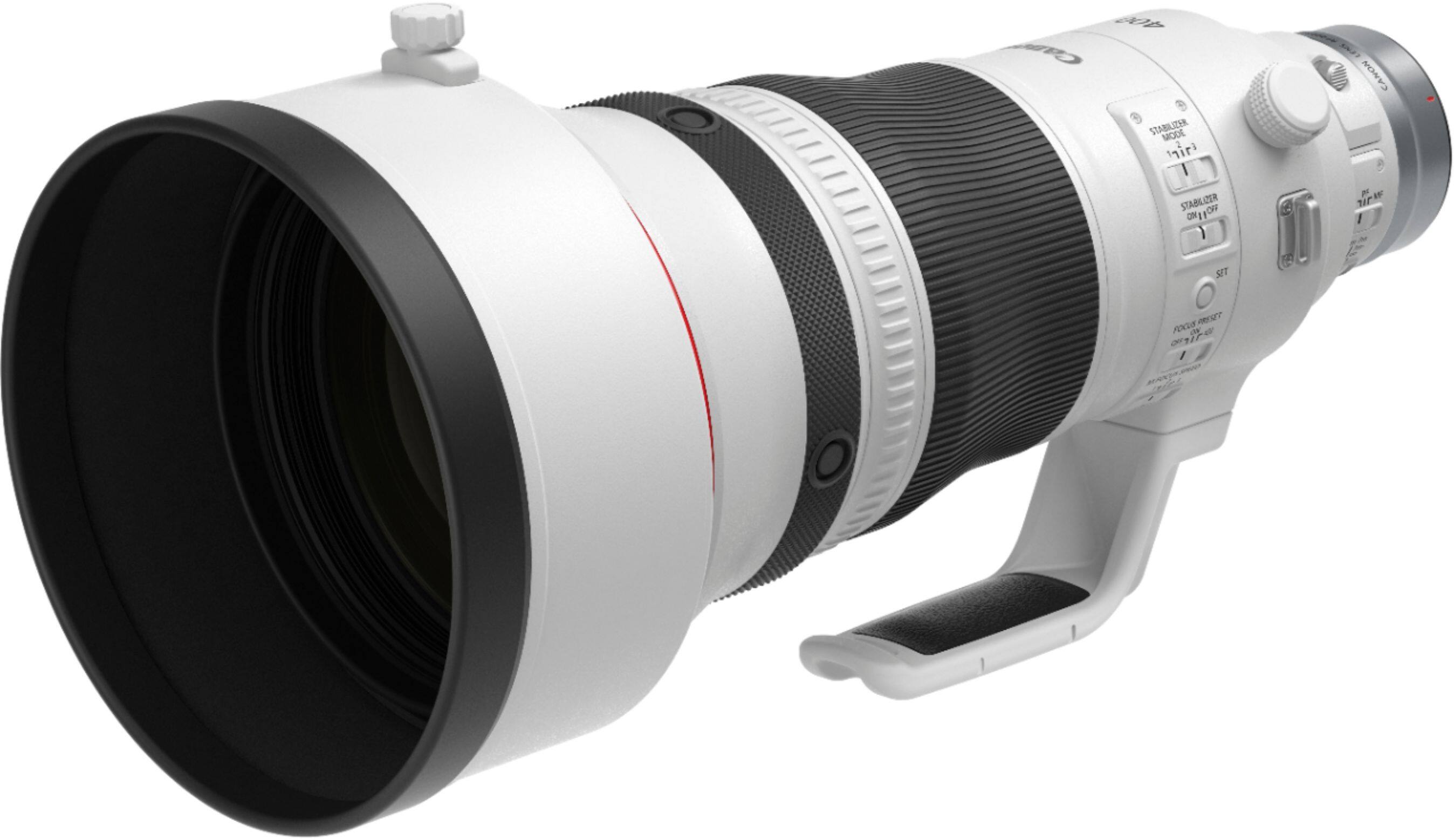 Angle. Canon - RF400mm F2.8 L IS USM Telephoto Prime Lens for EOS R-Series Cameras - White.