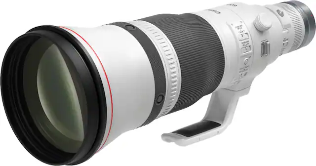 Front. Canon - RF600 F4 L IS USM Telephoto Prime Lens for EOS R-Series Cameras - White.