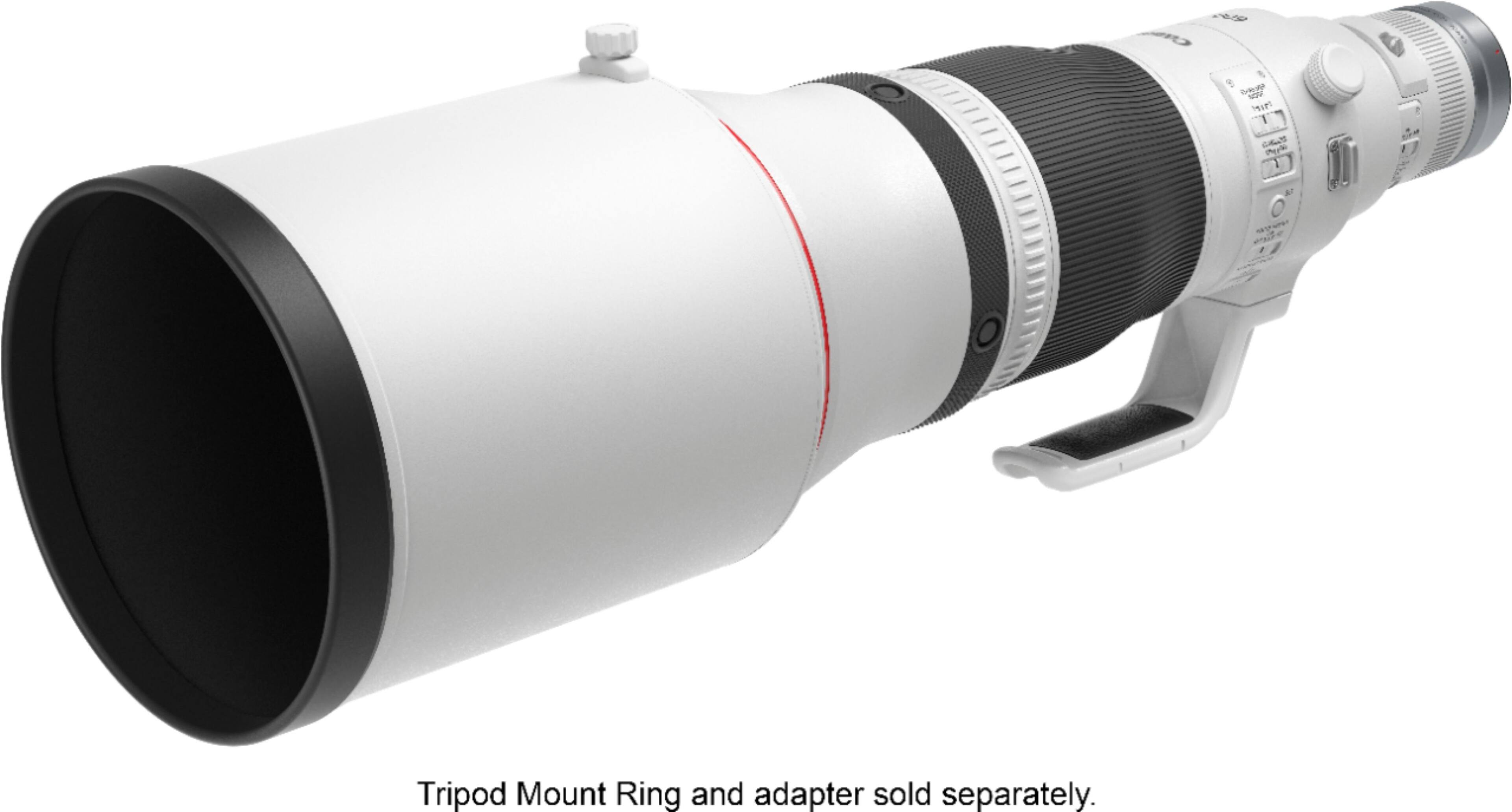 Alt View 1. Canon - RF600 F4 L IS USM Telephoto Prime Lens for EOS R-Series Cameras - White.
