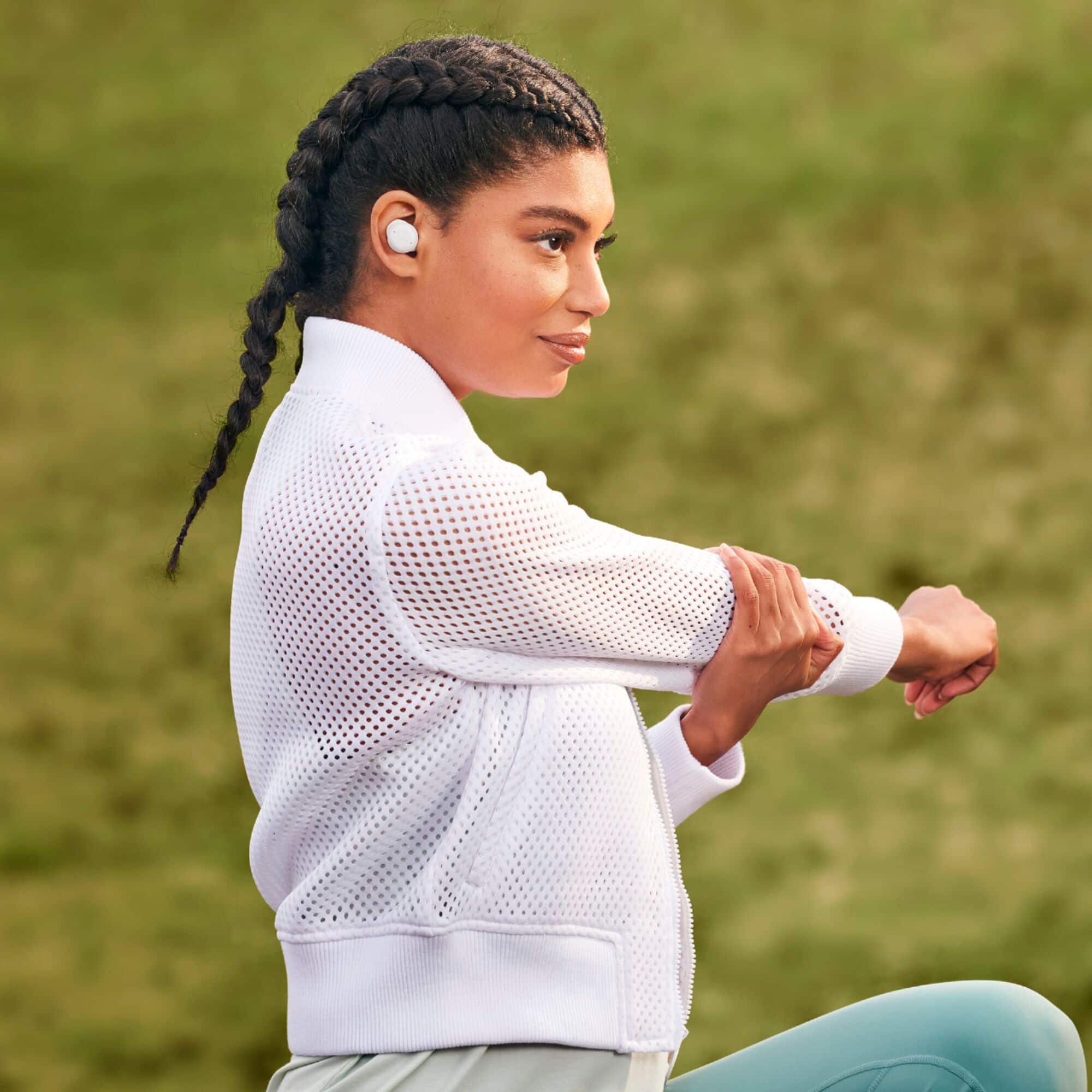 Alt View 13. Amazon - Echo Buds (2nd Gen) True Wireless Noise Cancelling In-Ear Headphones - WHITE.