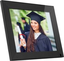 Aluratek - 9" WiFi Touchscreen IPS LCD Display Digital Photo Frame with Motion Sensor and 16GB Built-in Memory - Black - Angle_Zoom