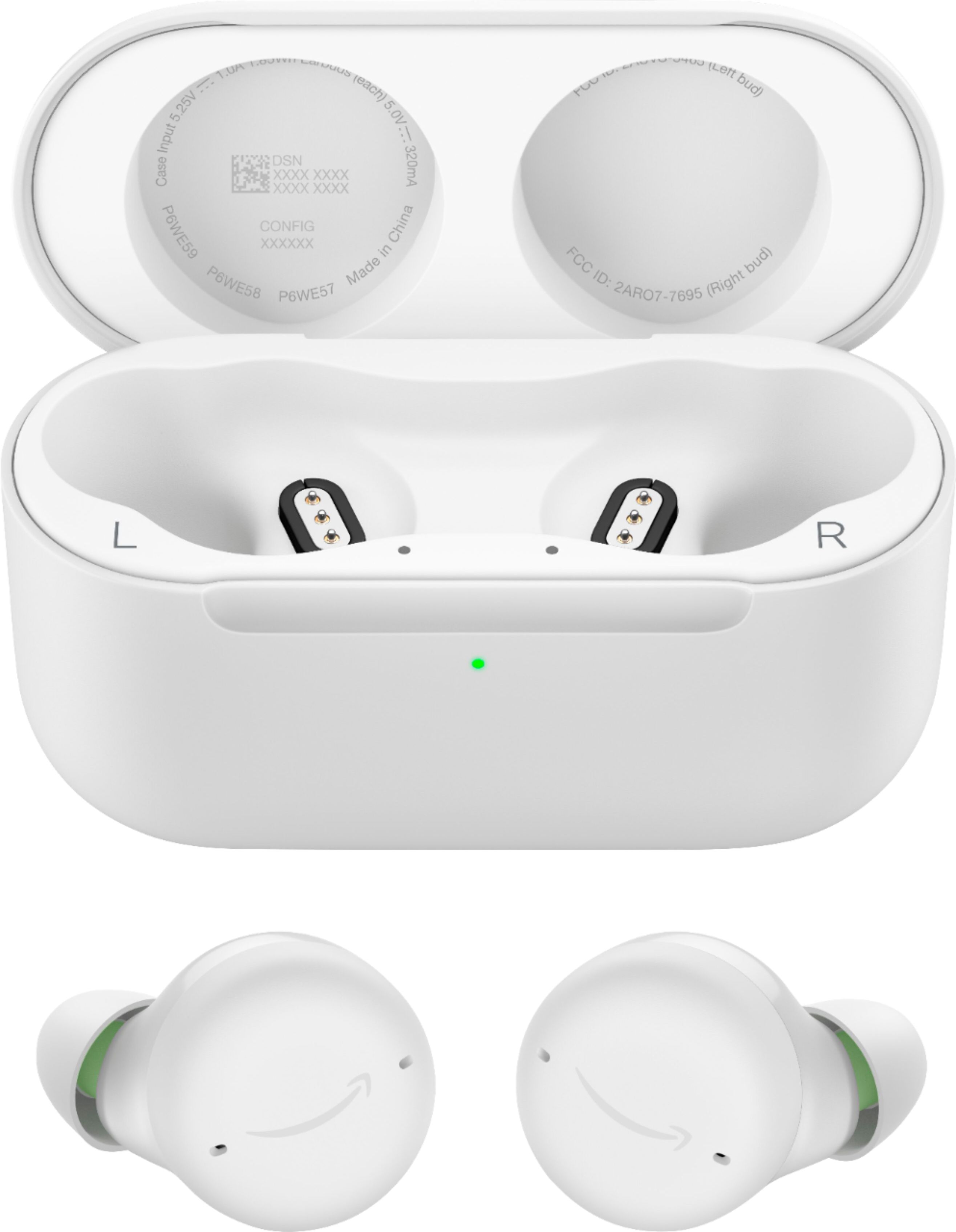 Echo Buds 2nd Gen with active noise cancellation, hands