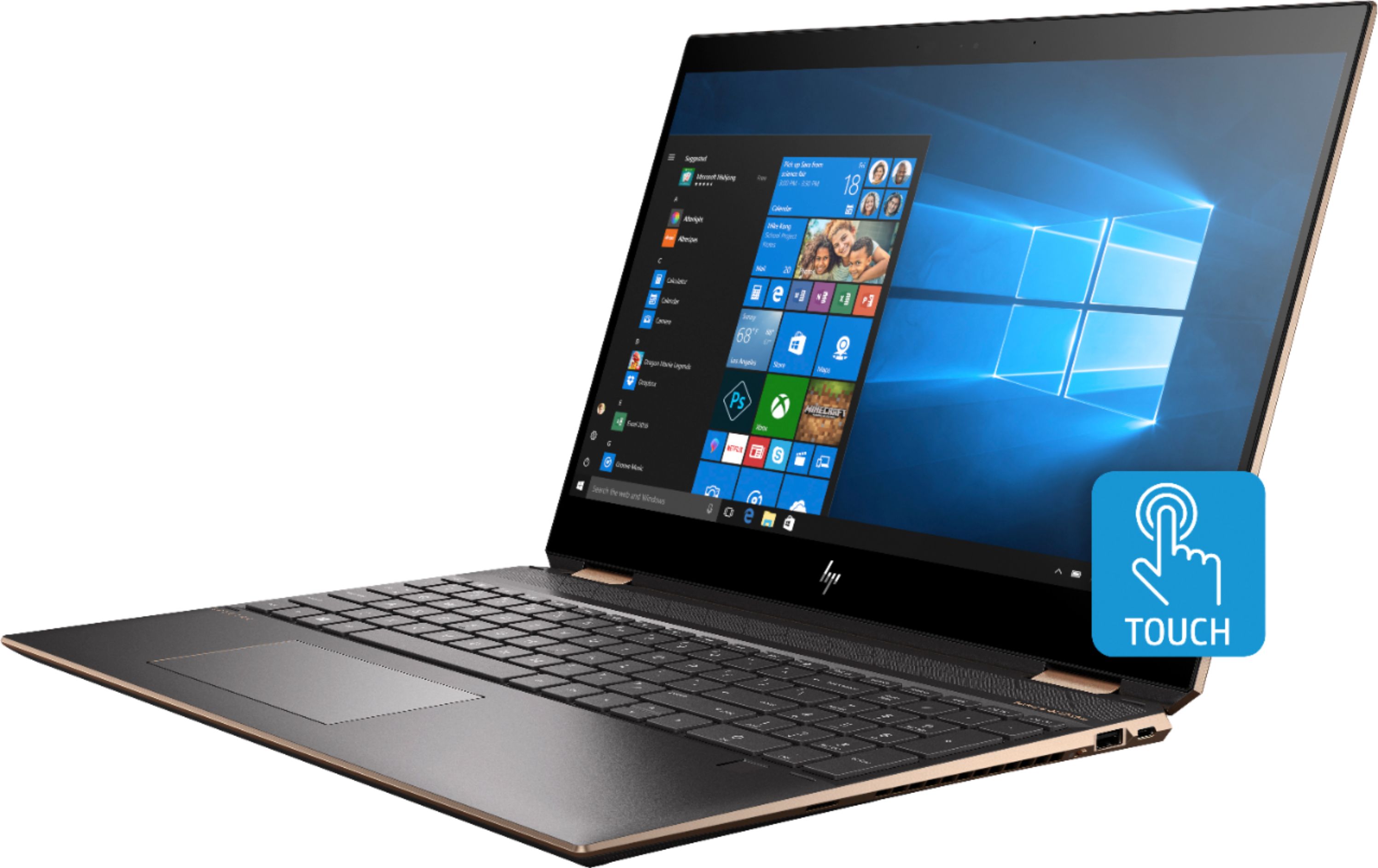 HP - Geek Squad Certified Refurbished Spectre x360 2-in-1 15.6" 4K Ultra HD Laptop - Intel Core i7 - 16GB Memory - 512GB SSD