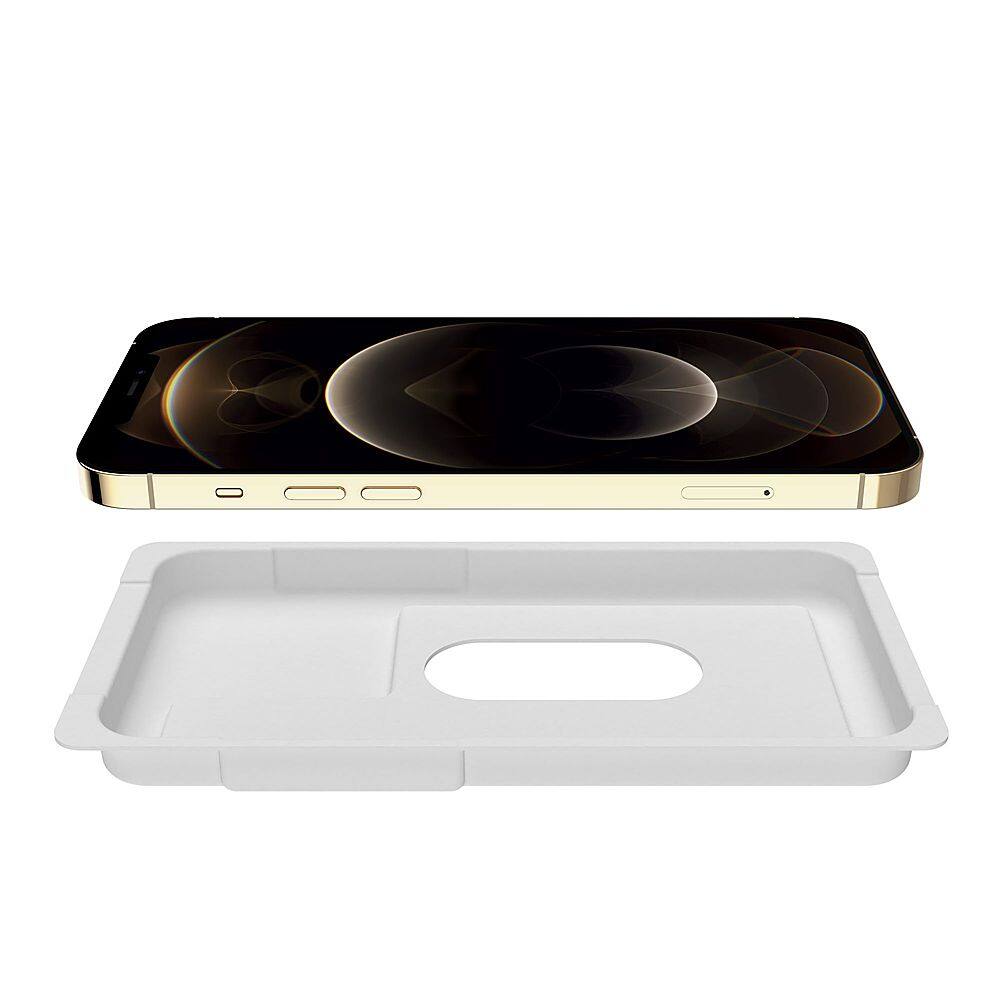 Alt View 13. Belkin - ScreenForce​ Tempered Glass Privacy + Anti-Microbial - iPhone 12 Pro Max - Clear.