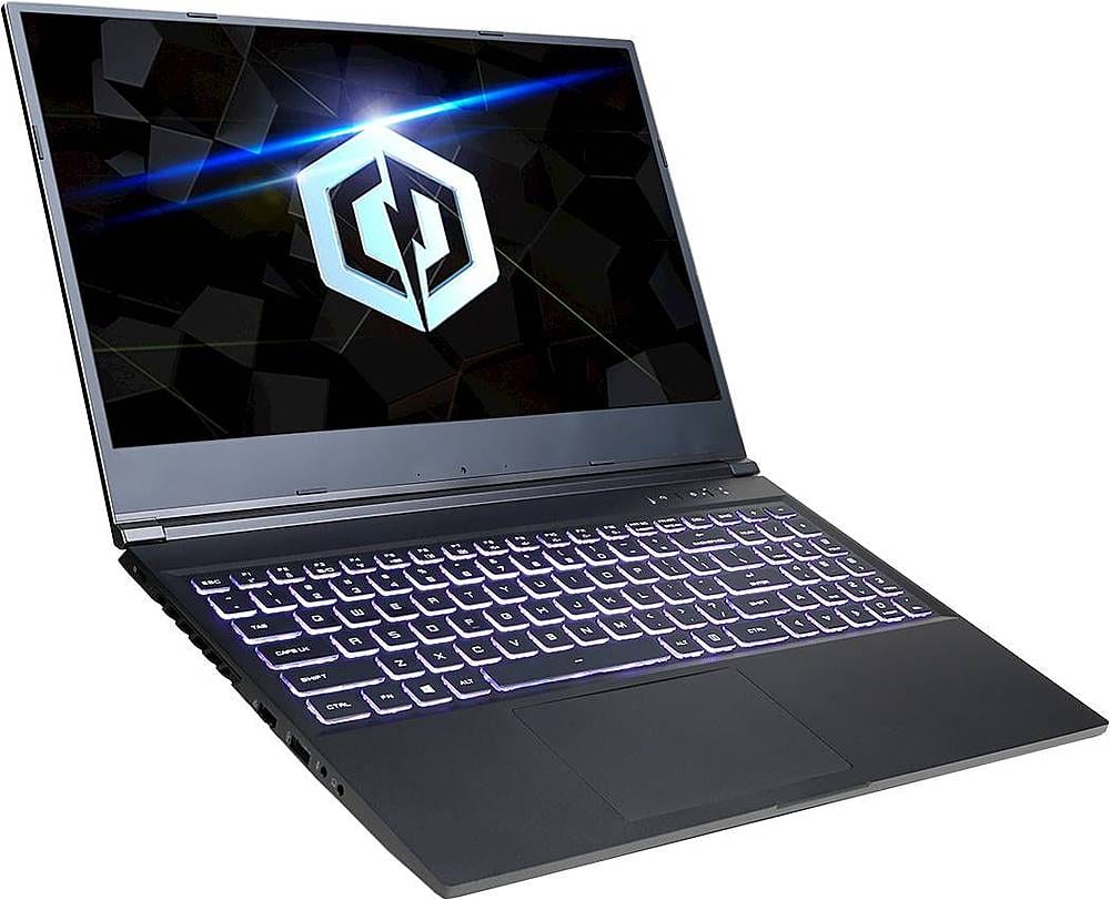 Angle View: CyberPowerPC - Tracer IV Edge 17.3" Laptop - Intel Core i7 - 16GB Memory - NVIDIA GeForce RTX 3060 - 1TB Solid State Drive - Black