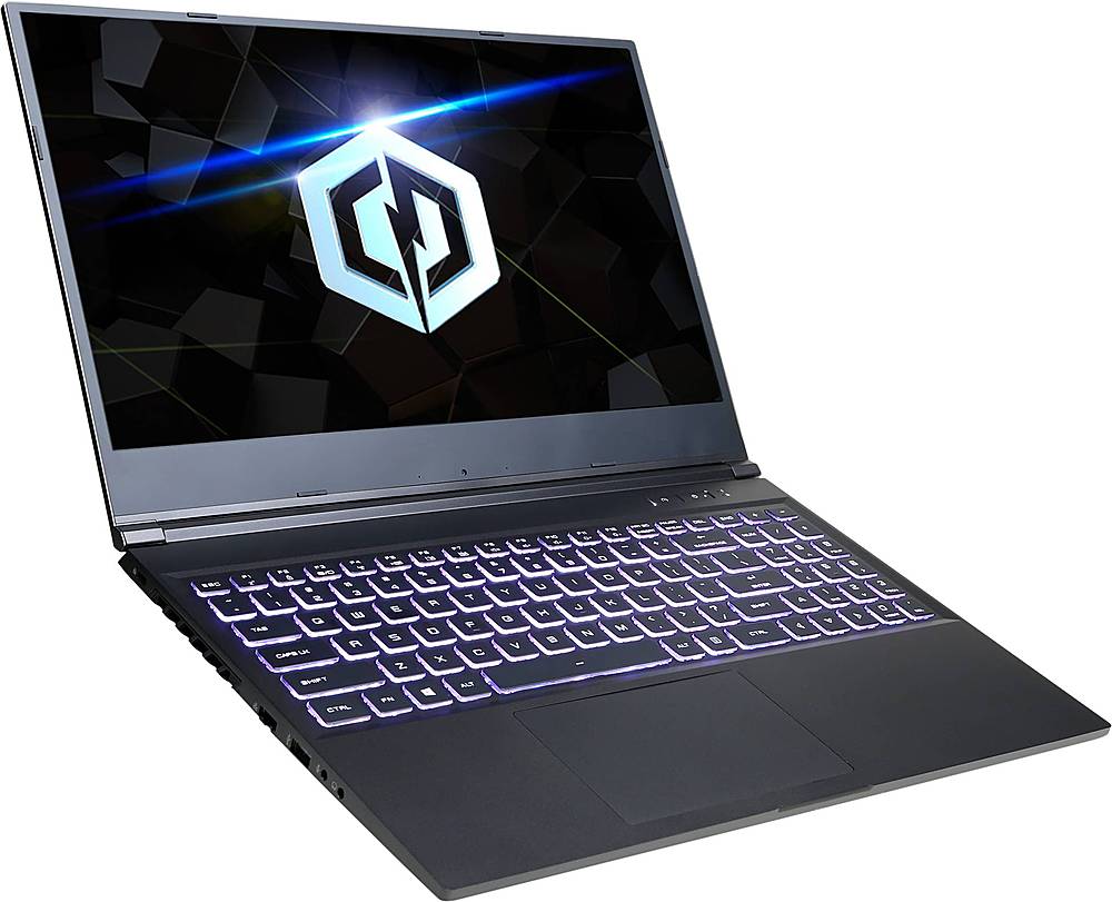 Angle View: CyberPowerPC - Tracer IV Edge Pro 15.6" QHD Laptop - Intel Core i7 - 16GB Memory - NVIDIA GeForce RTX 3060 - 1TB SSD - Black