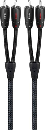 AudioQuest - Sydney 6.6' RCA-to-RCA Interconnect Cable - Dark Gray/Black - Larger Front