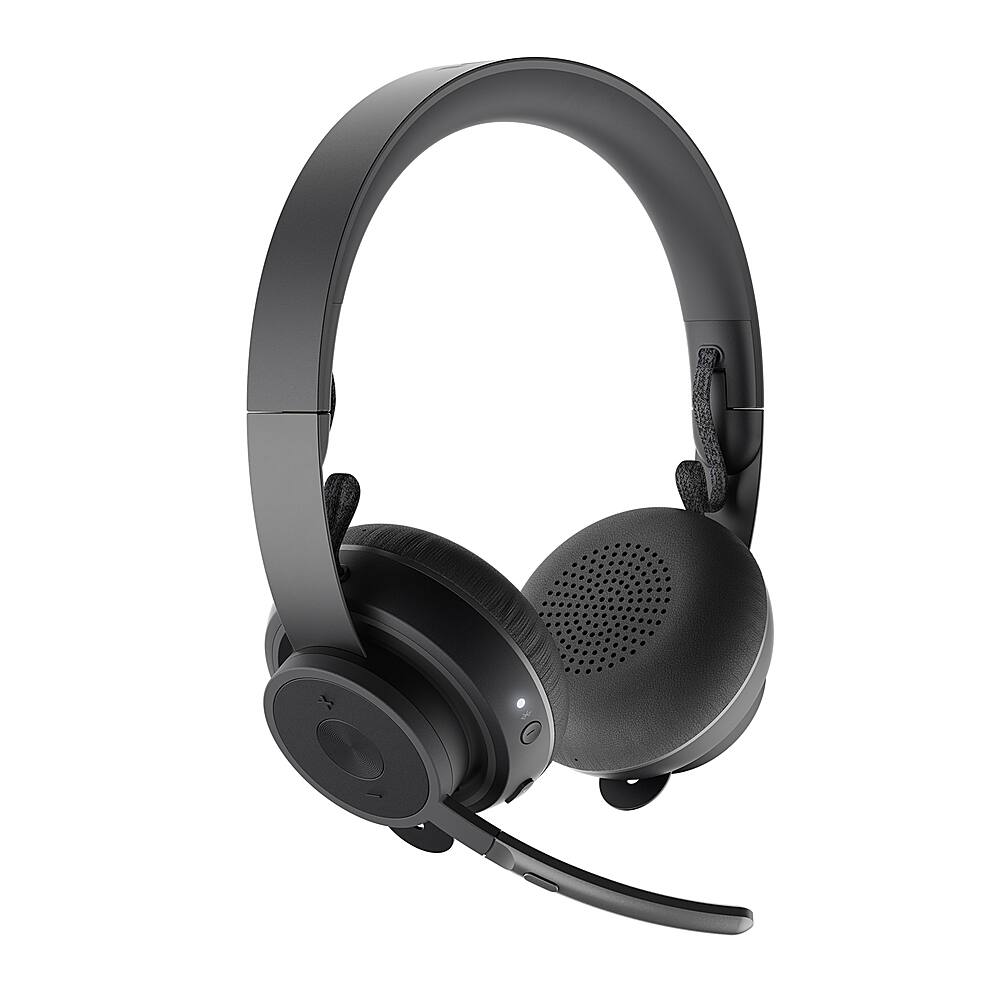 Logitech - Zone Wireless Bluetooth Noise-Cancelling On-Ear Headset Certified for Microsoft Teams - Graphite