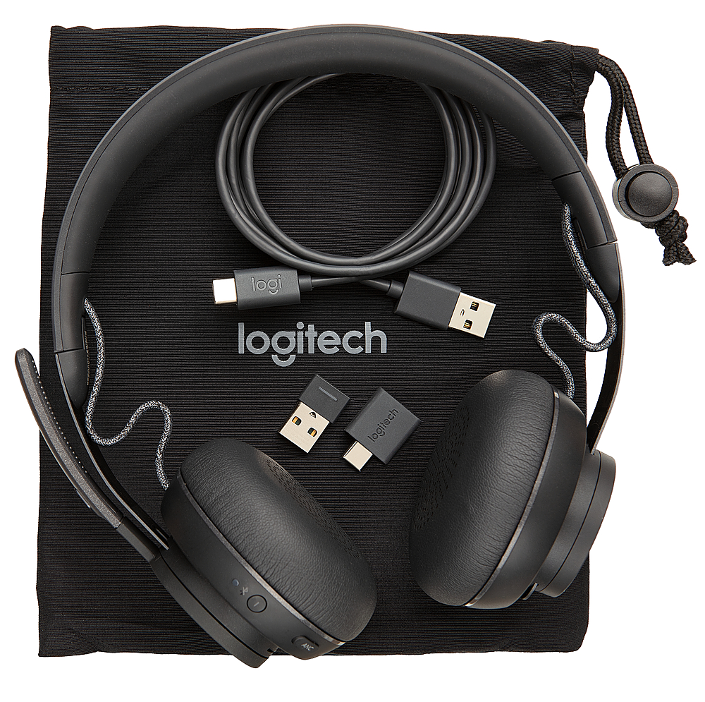Logitech Zone Wireless Bluetooth Headset For Microsoft Teams Black 981 Best Buy