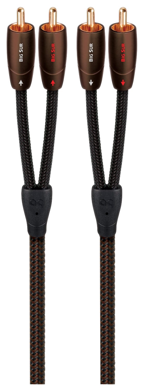 Angle. AudioQuest - Big Sur 3.3' RCA-to-RCA Interconnect Cable - Black/Brown.